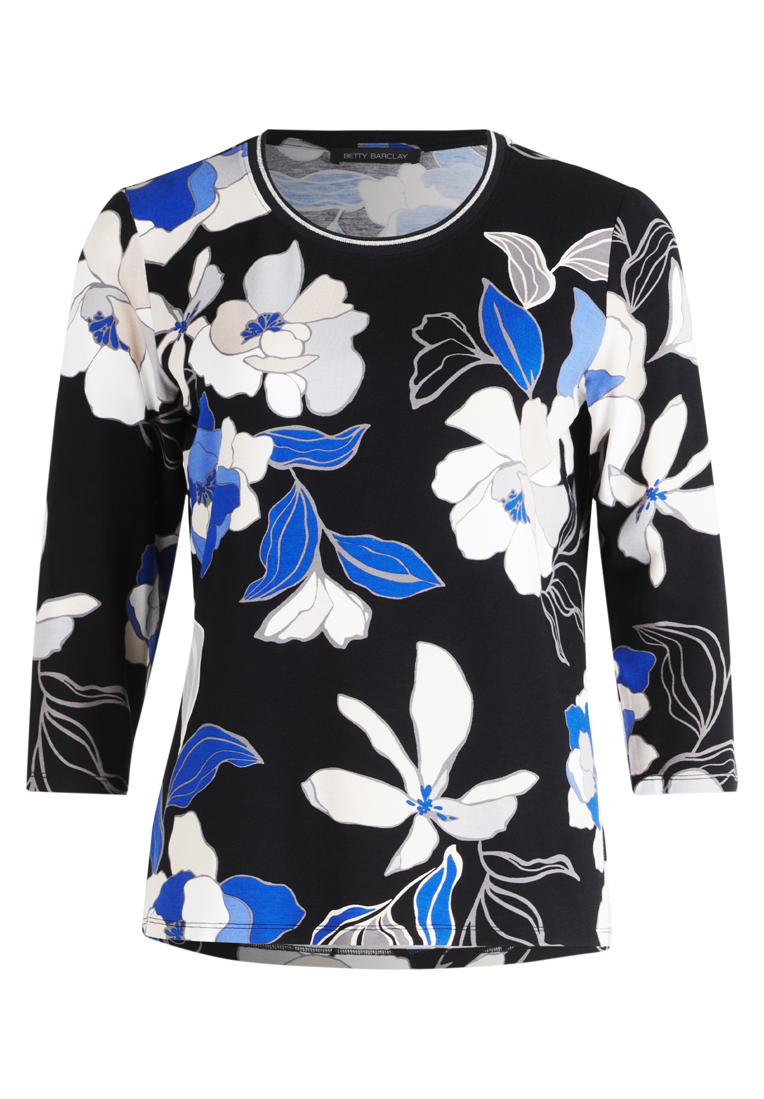 Betty Barclay 3/4-Arm-Shirt "Betty Barclay Basic Shirt mit Print", Rippbünd günstig online kaufen