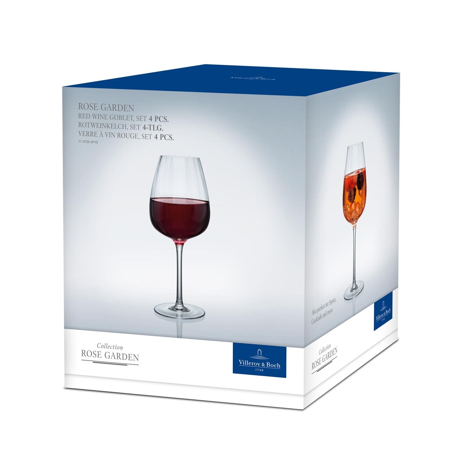 Villeroy & Boch Rotweinglas »Rotweinkelch Rose Garden 200 ml 4er Set transparent«