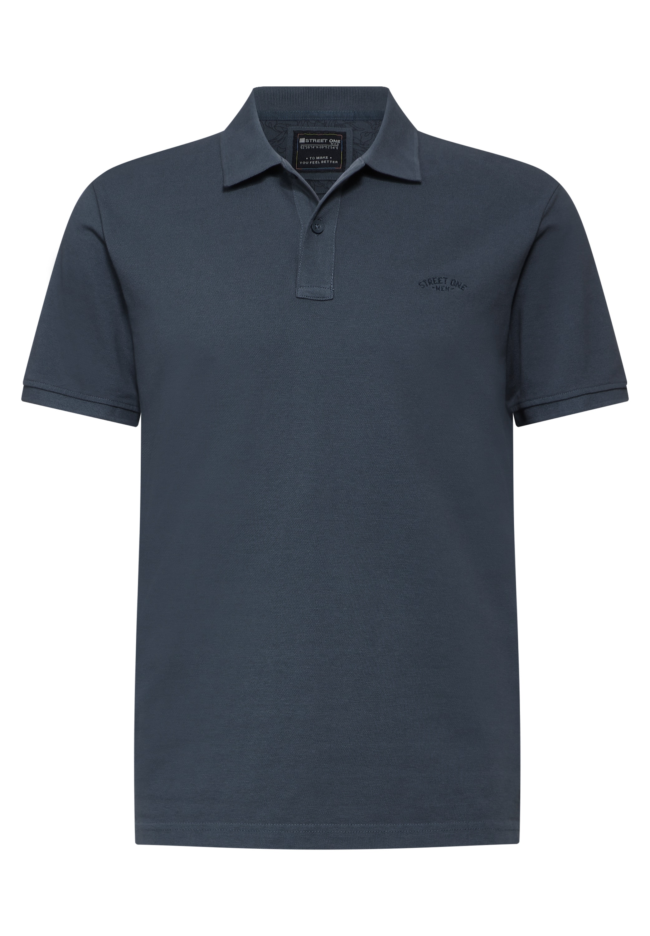STREET ONE MEN Poloshirt, aus reiner Baumwolle
