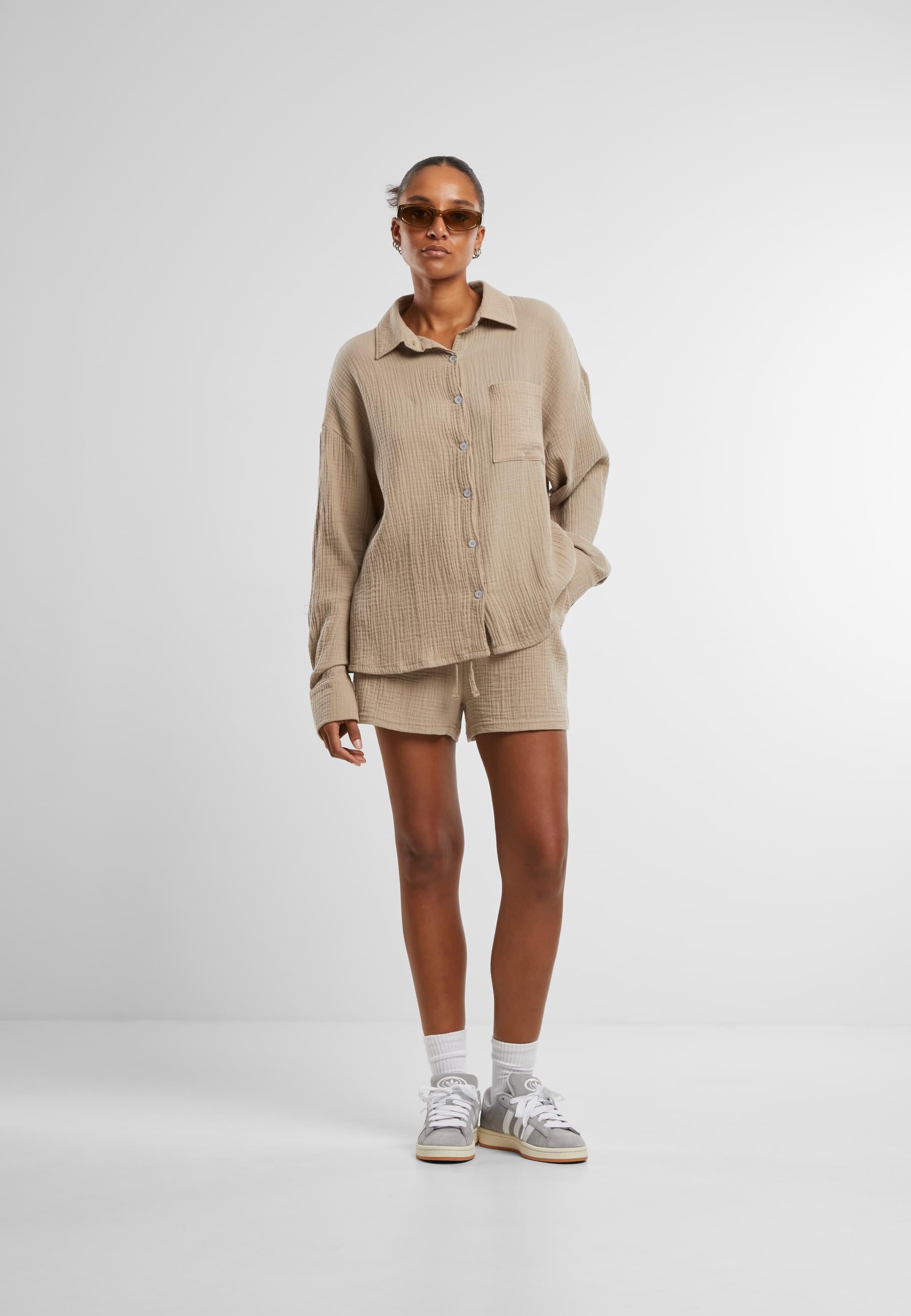 URBAN CLASSICS Klassische Bluse »Urban Classics Ladies Oversized Musselin Blouse«