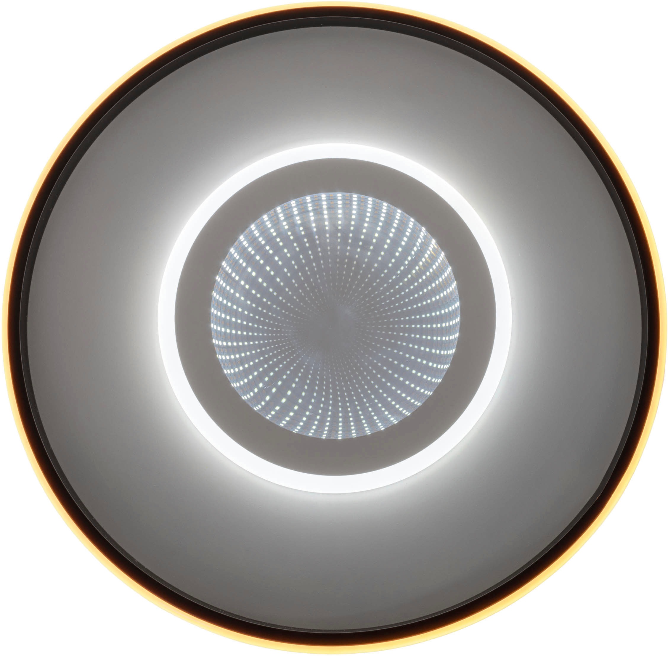 my home LED Deckenleuchte »Mona Deckenlampe mit Infinity 3D Effekt«, 1 flammig, Leuchtmittel LED-Board | LED fest integriert, D: 50cm, dimmbar, inkl. Memory, CCT, Fernbedienung, 40W, Tunnel Mirror