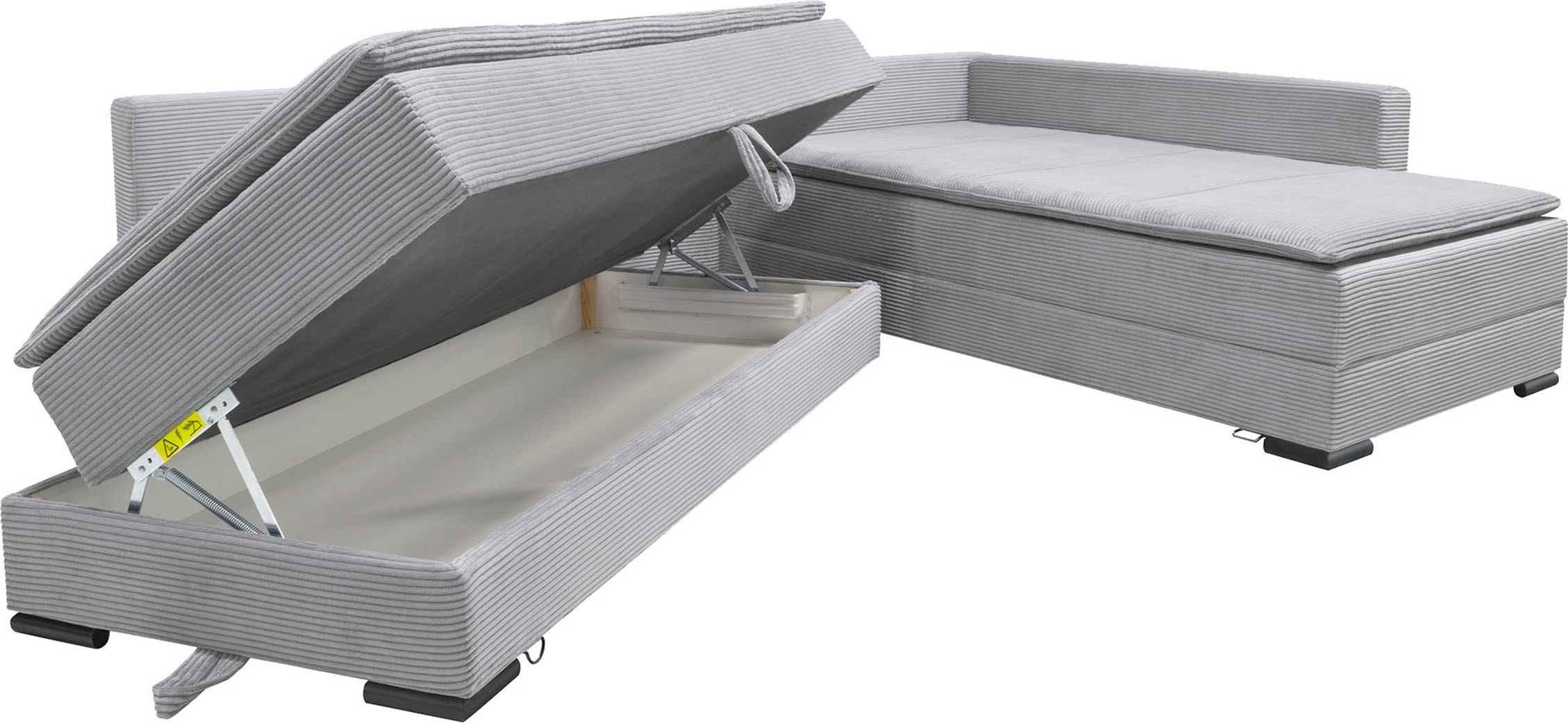 INOSIGN Ecksofa »Night & Day L-Form mit Dauer-Schlaffunktion, Cord-Bezug!«, inklusive Bettfunktion und Bettkasten