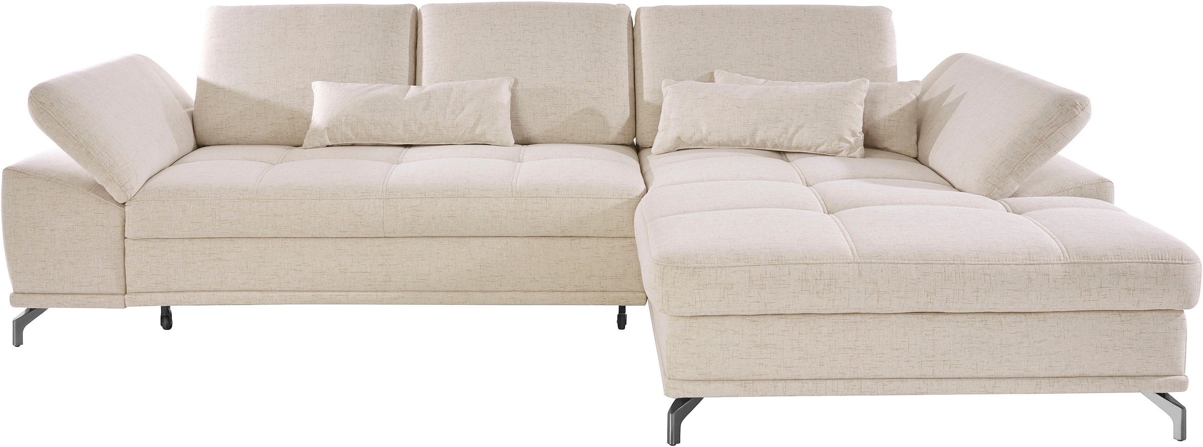PLACES OF STYLE Ecksofa "Costello L-Form, B: 301 cm mit Sitztiefen-, Armtei günstig online kaufen