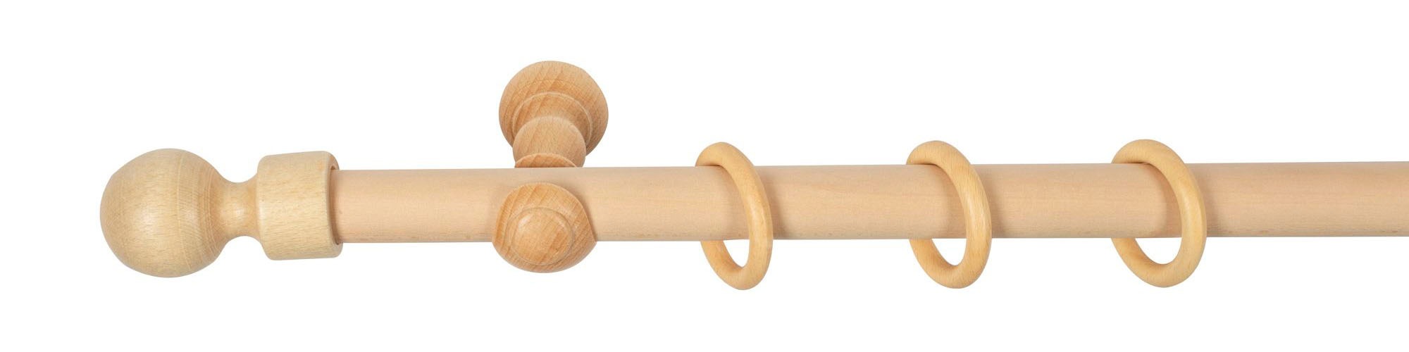 SN DECO GROUP Gardinenstange "Giro" 1 läufig-läufig Fixmaß 28 mm, Holz, ver günstig online kaufen