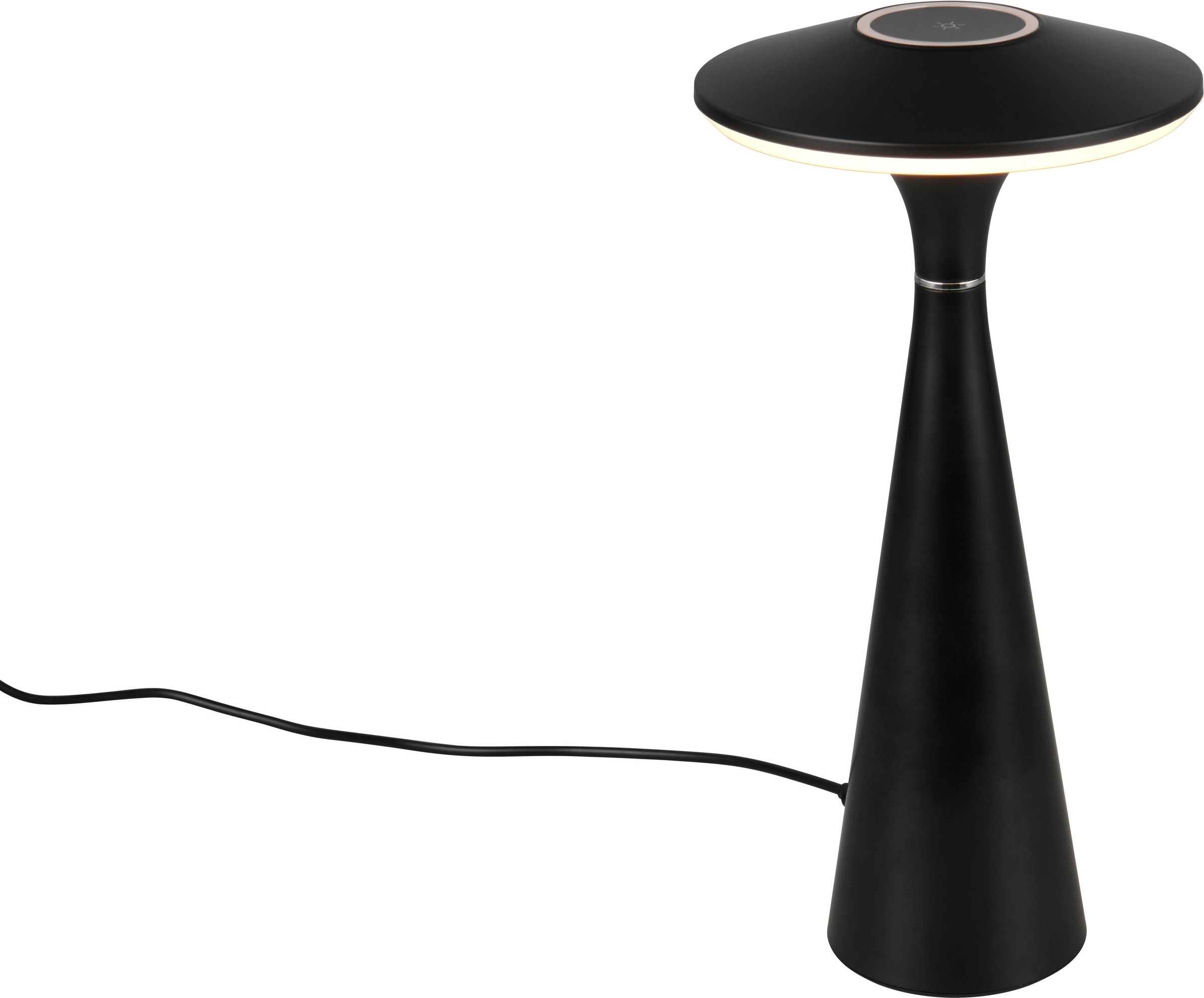 REALITY Leuchten LED Tischleuchte »TORREZ« LED-Board 1 Stk. warmweiß - kaltweiß in-Outdoor Akku Tischlampe mit USB-C, dimmbar, Lichtfarbe einstellbar