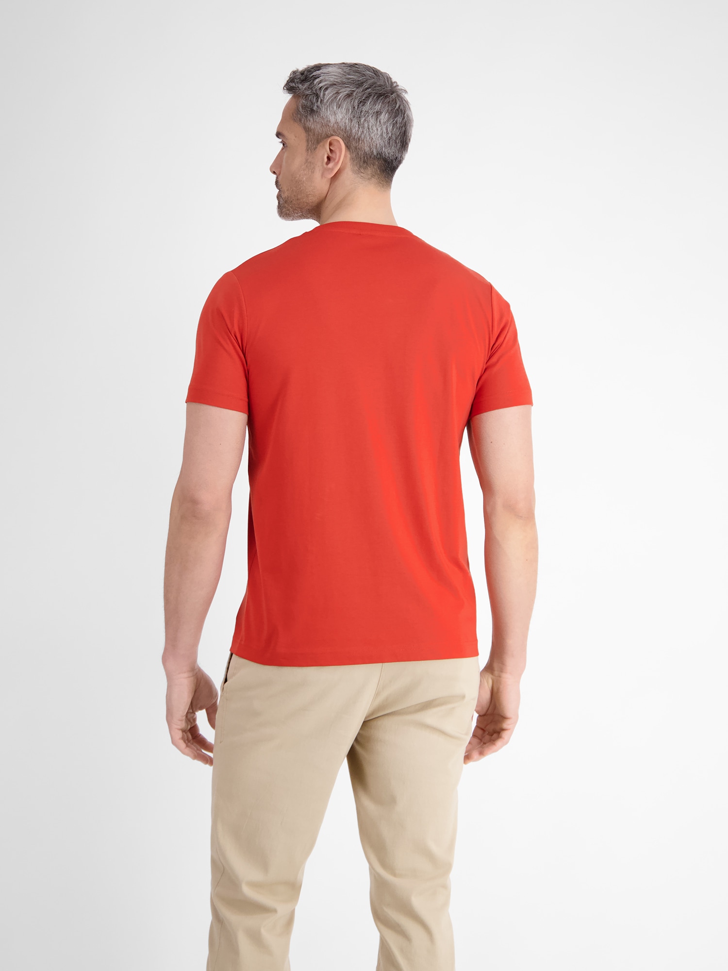LERROS T-Shirt »LERROS Unifarbenes T-Shirt mit Print«