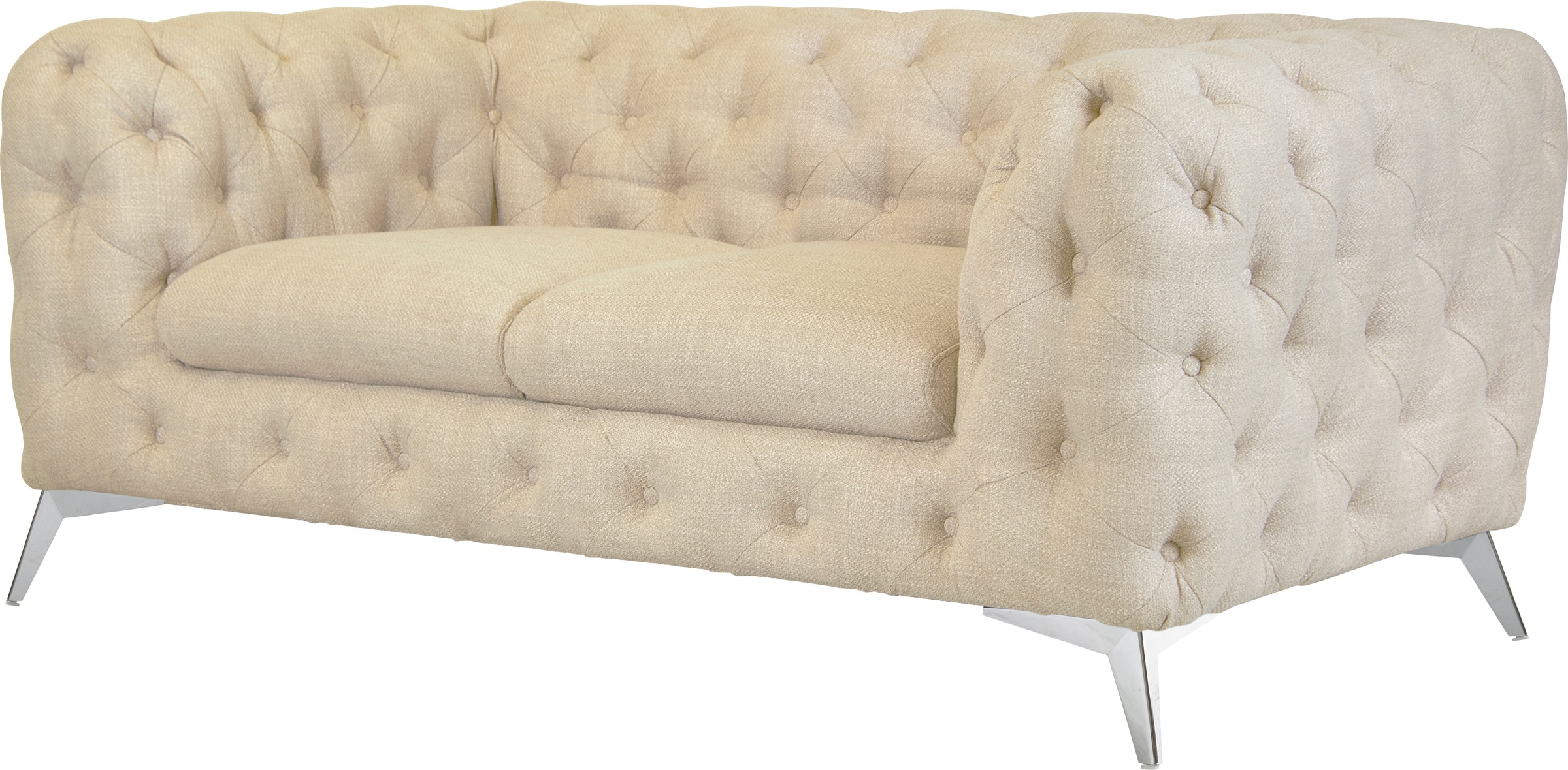 Leonique Chesterfield-Sofa »Glynis«, aufwändige Knopfheftung, moderne Chesterfield Optik, Fußfarbe wählbar