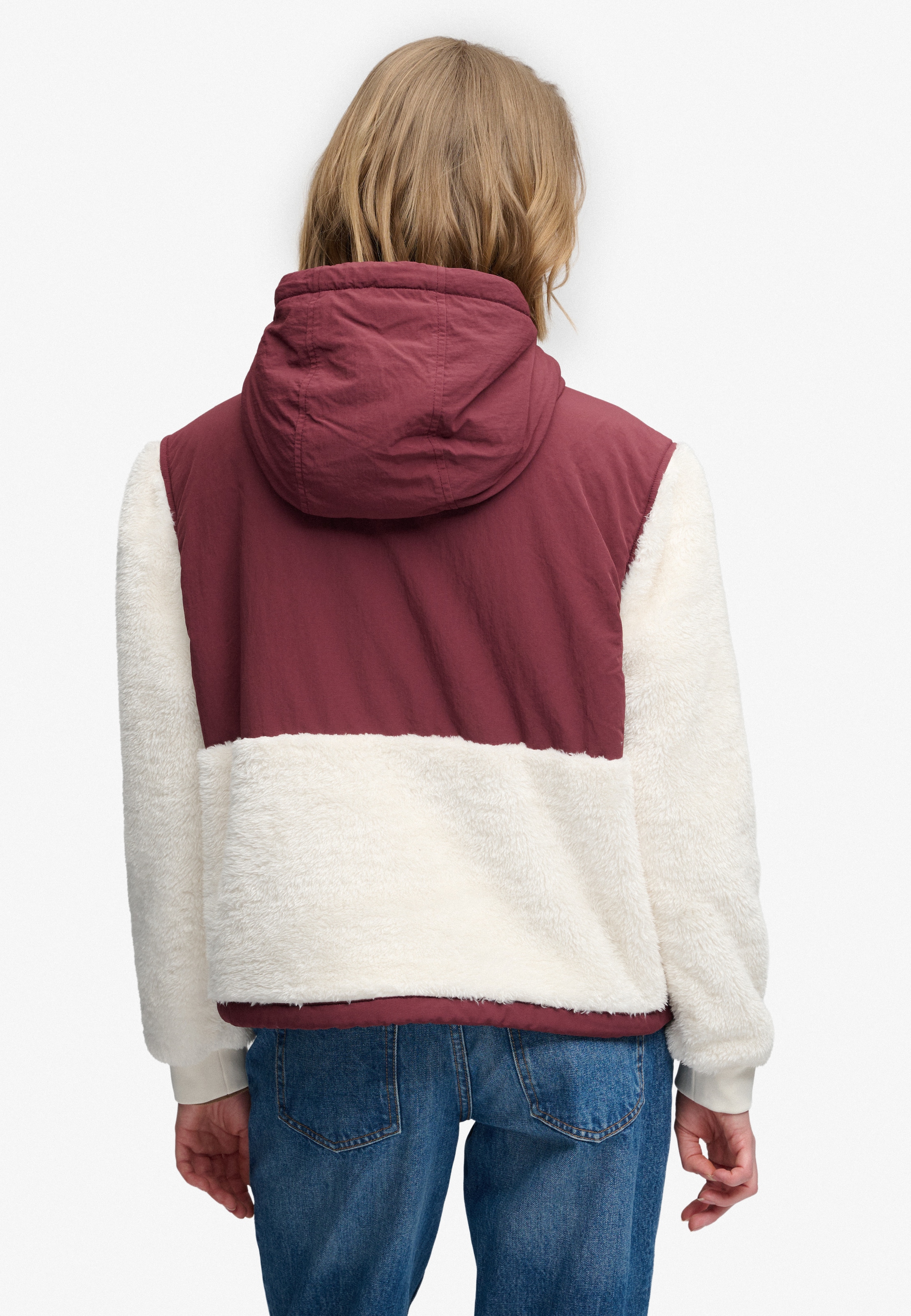 Superdry Hybridjacke »SUPER SOFT HYBRID FULL ZIP« mit Kapuze Kunstfaser, oversize