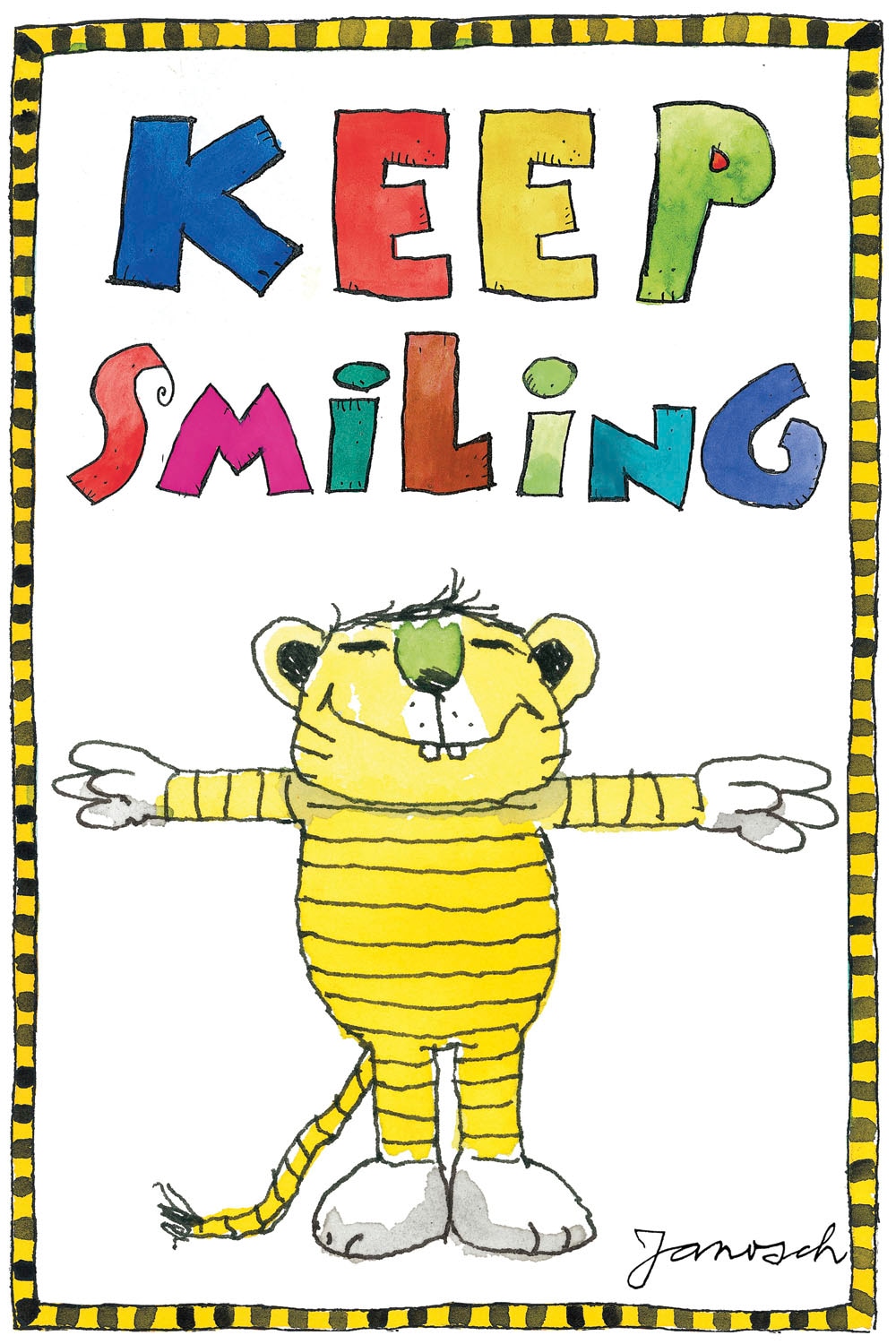 LuckyLinde Leinwandbild "Der kleine Tiger - Keep Smiling" Ente  Enten  Figu günstig online kaufen