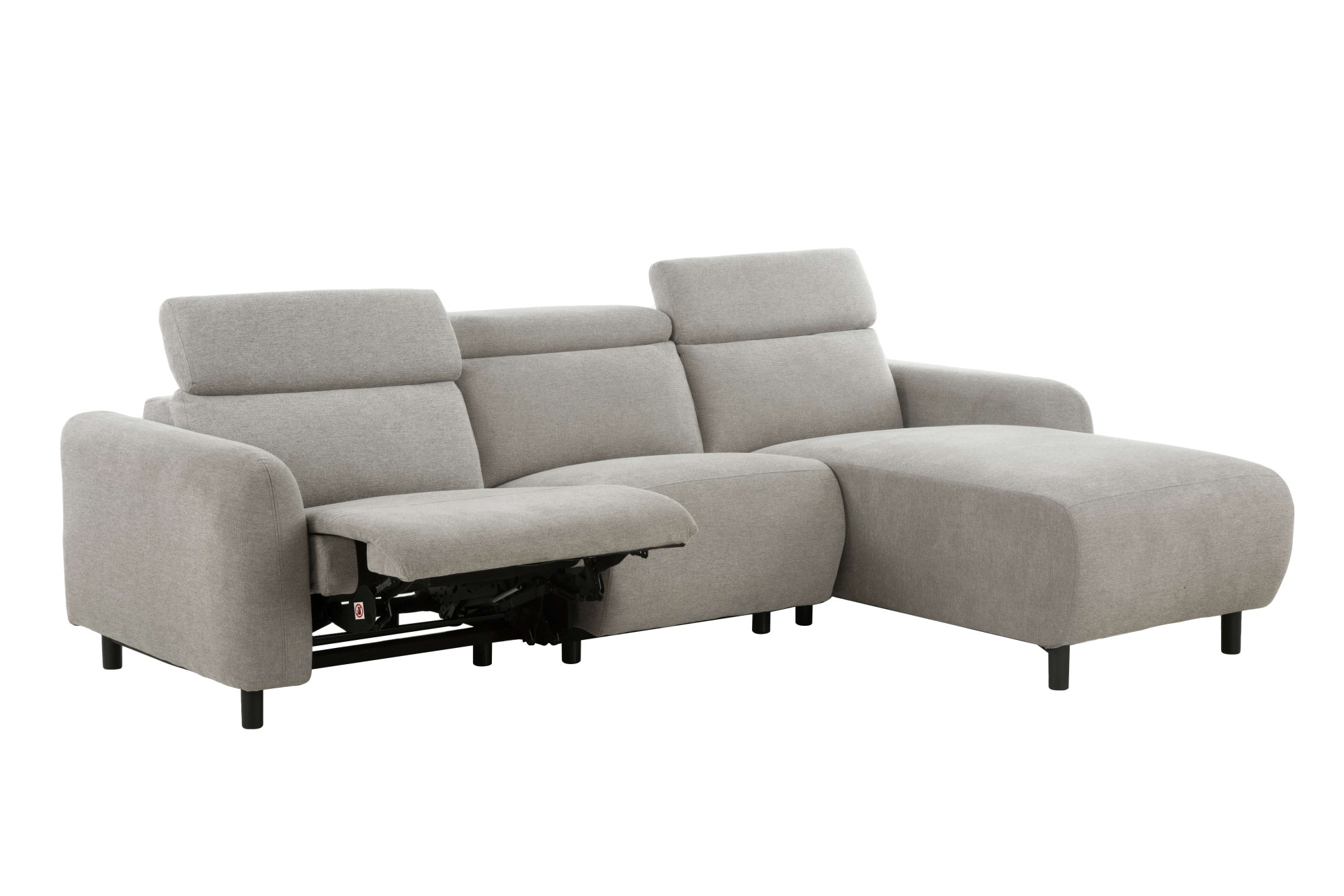 Home affaire Ecksofa »SKAANE Struktur, L-Form, 274 cm, manuelle u. elektrische Funktion,«, 274 cm, mit Kopfteilverstellung und man. oder elektr. Relaxfunktion