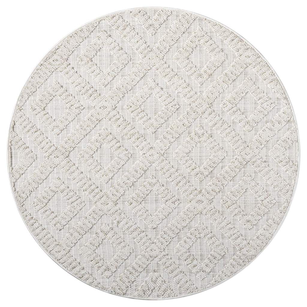 Carpet City Teppich "CLASICO 8927" rund 11 mm Höhe Kurzflor, Hochtief-Muste günstig online kaufen