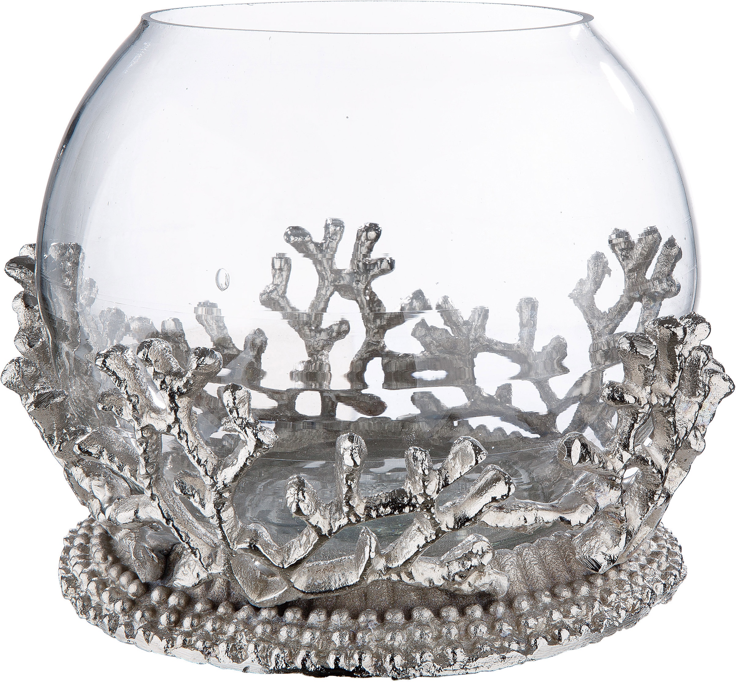 GILDE Windlicht »Koralle, Weihnachtsdeko«, (1 St.), aus Aluminium und Glas  kaufen | BAUR