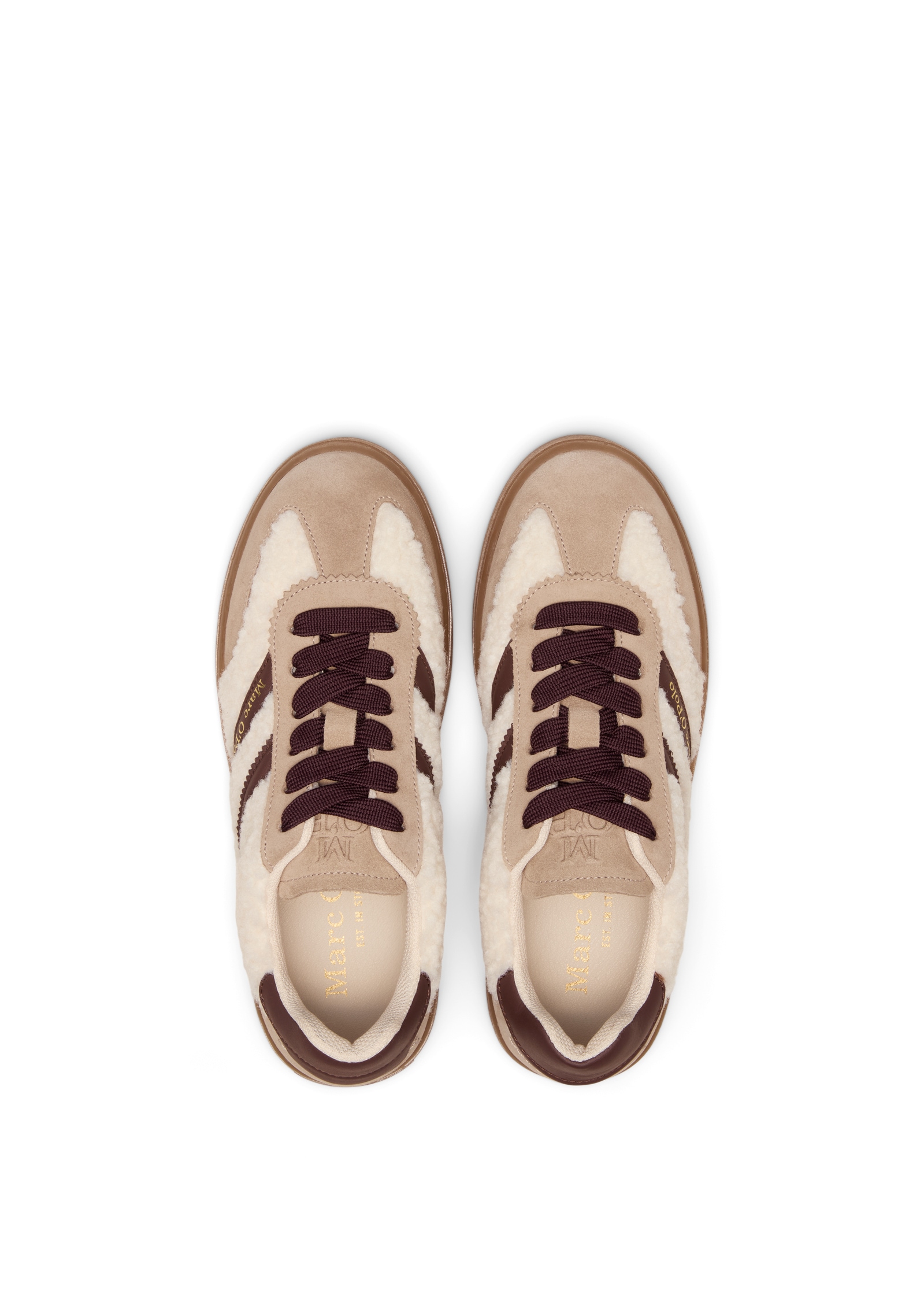 Marc O'Polo Sneaker »aus geöltem Veloursleder und Kunstfell«