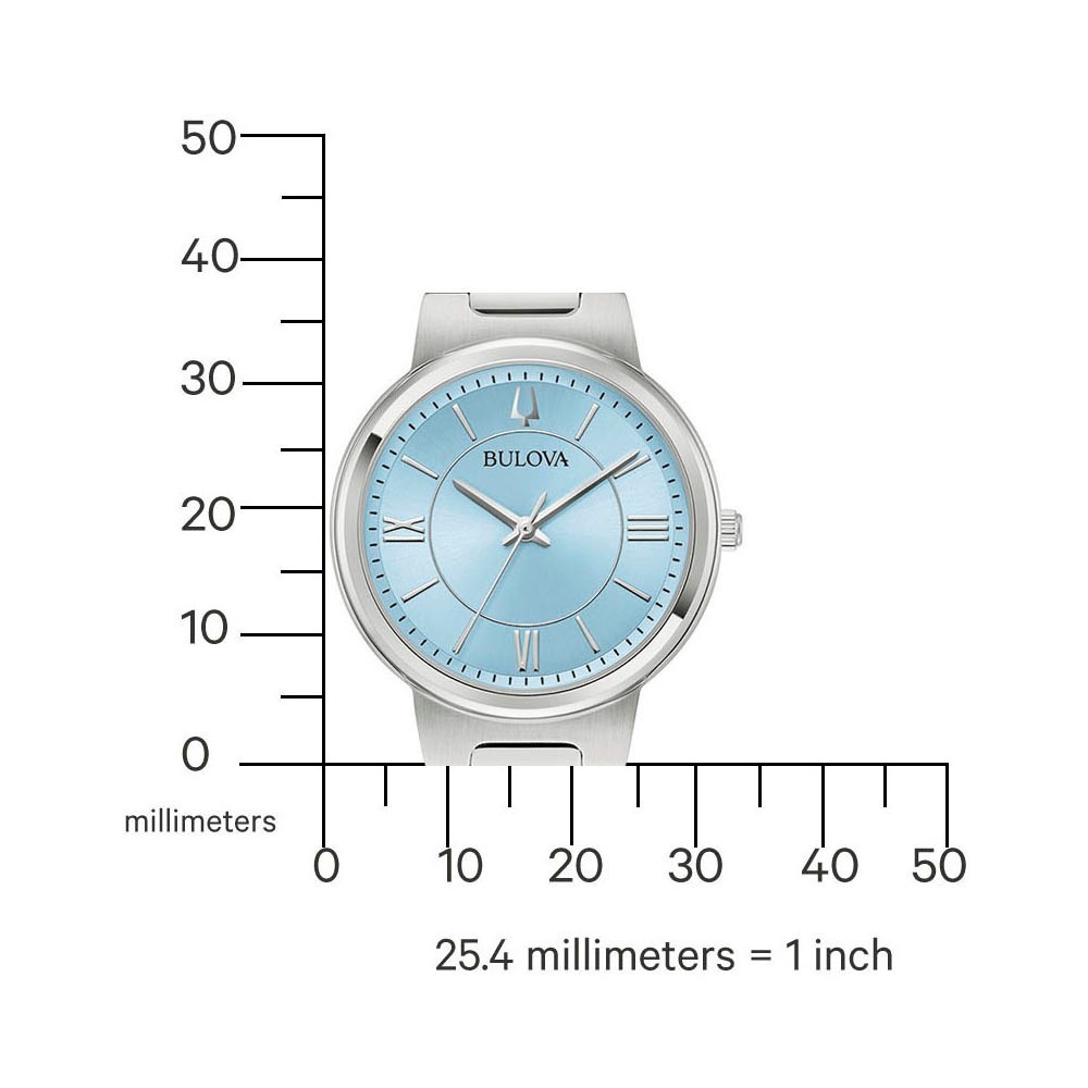 Bulova Quarzuhr, Armbanduhr, Damenuhr, Edelstahlarmband, analog