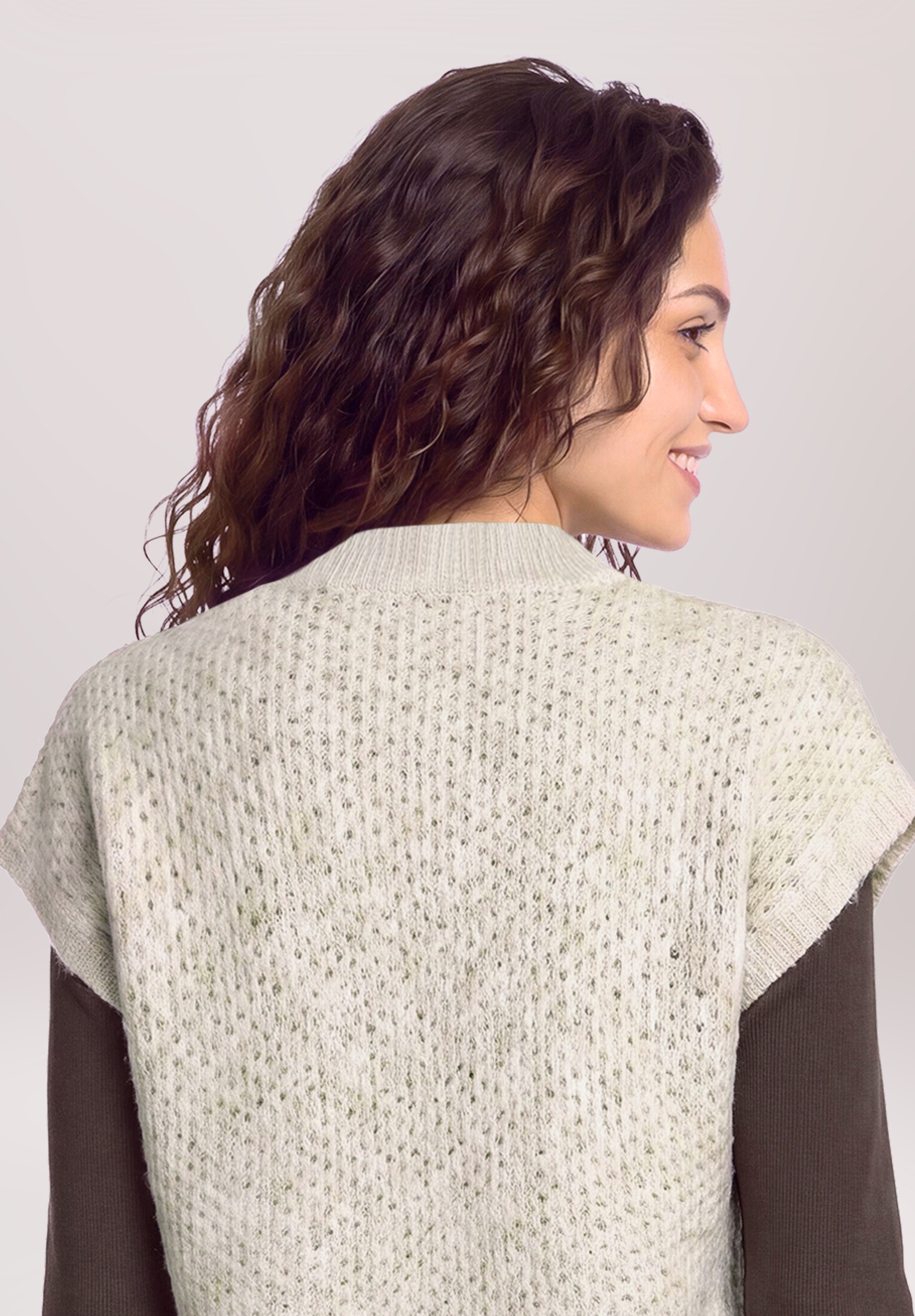 Cartoon Stricktop »Damen mit V-Ausschnitt«