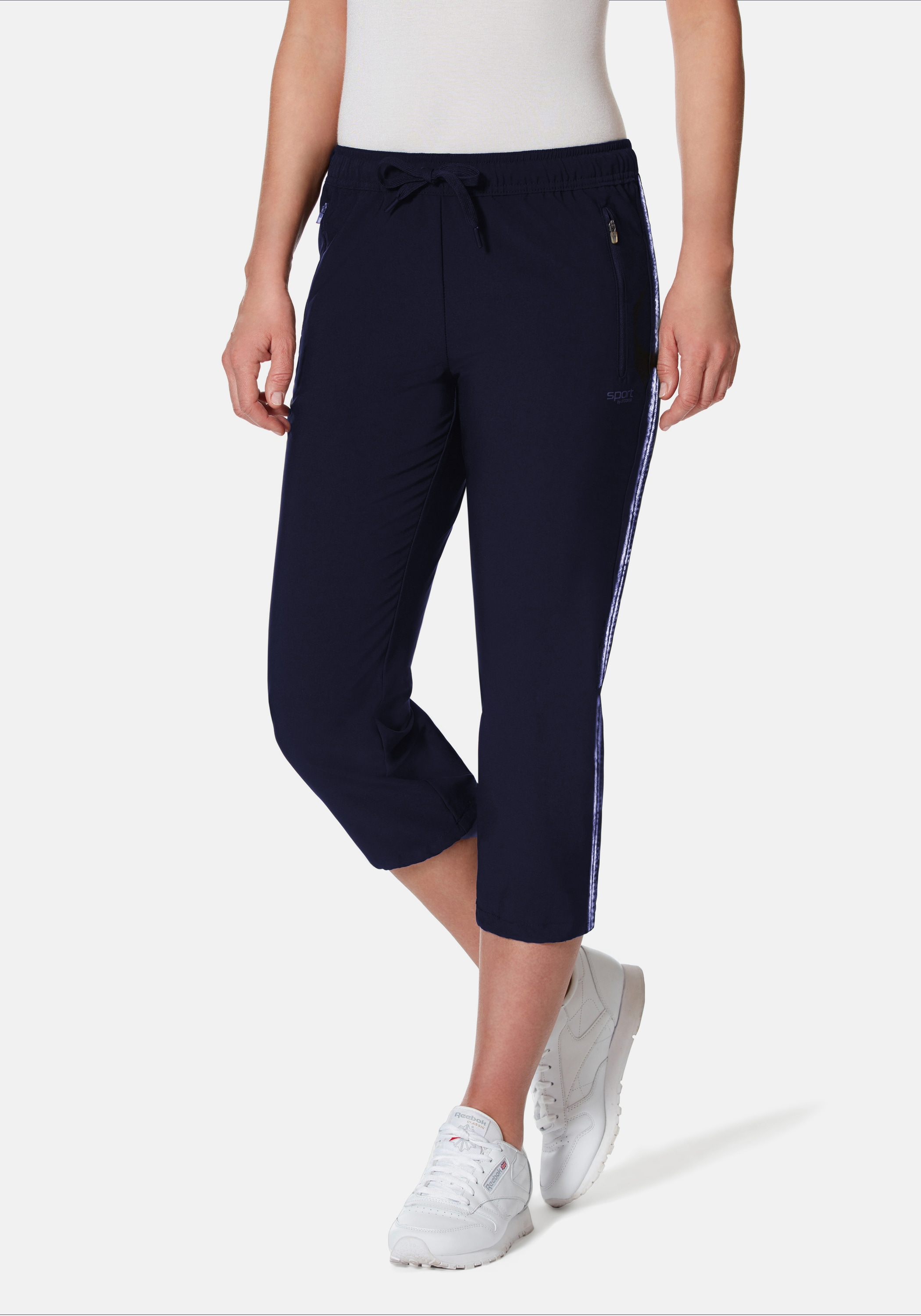 STOOKER WOMEN Sporthose "Stripe 7/8 Sporthose" Regular Fit Sport Synthetik für Damen