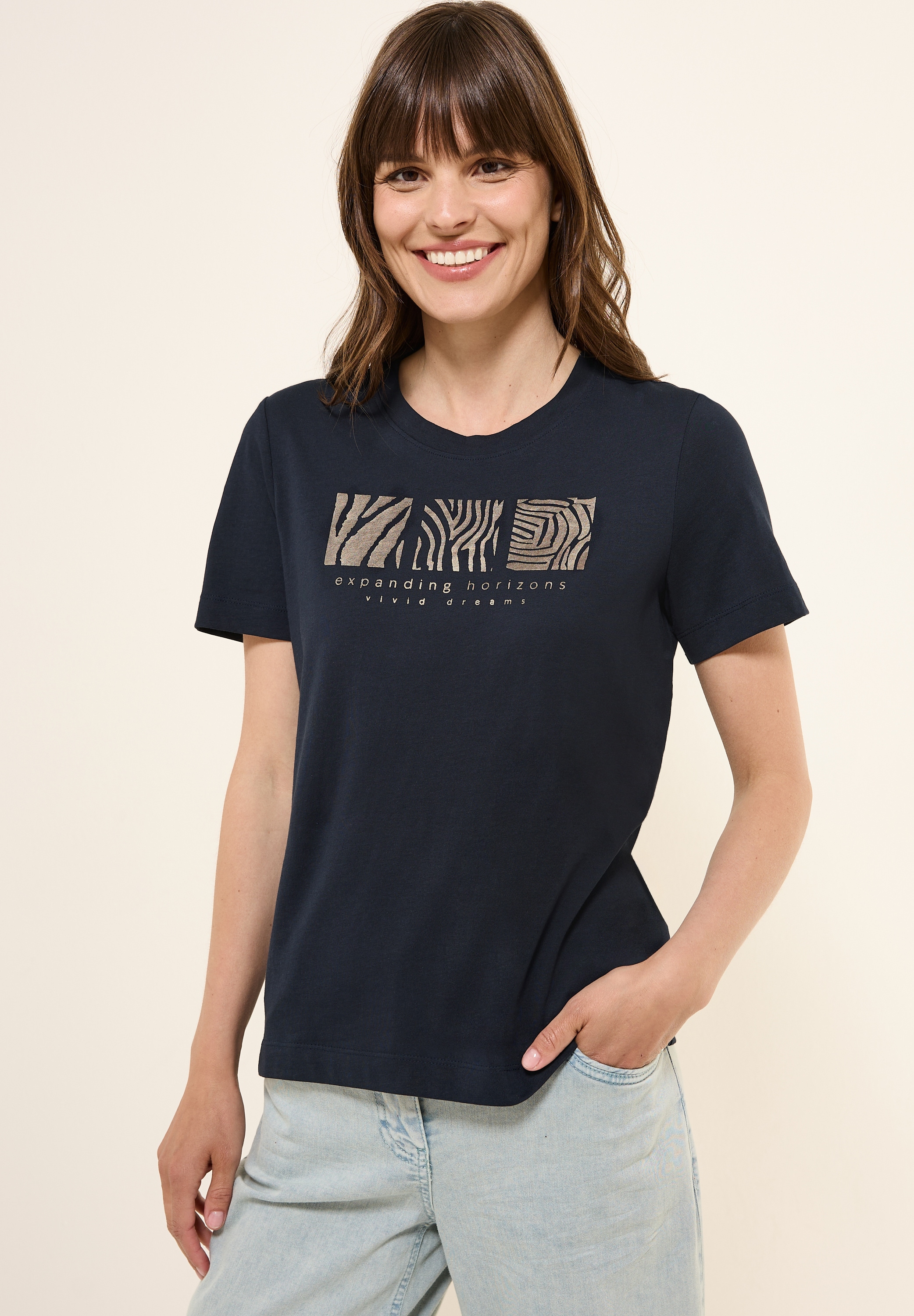 Cecil T-Shirt, aus reiner Baumwolle günstig online kaufen