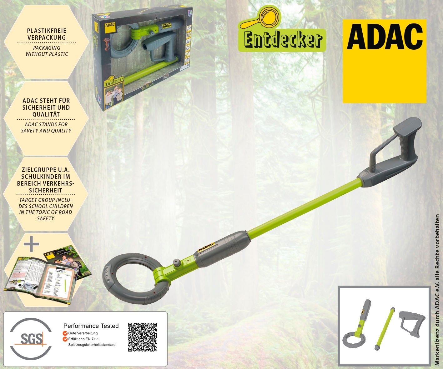 Happy People Kreativset »ADAC Metalldetektor«, mit Lichteffekt