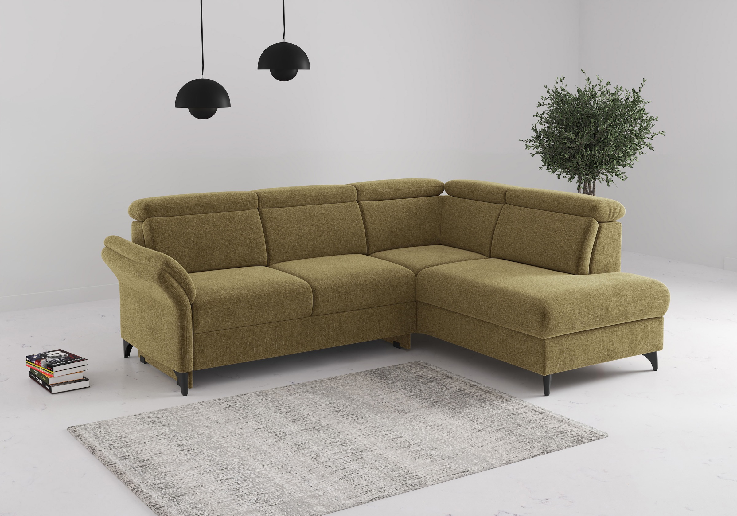 sit&more Ecksofa "Glendale, L-Form" inkl. Kopfteilverstellung, wahlweise mit Vorziehsitz und Bettkasten