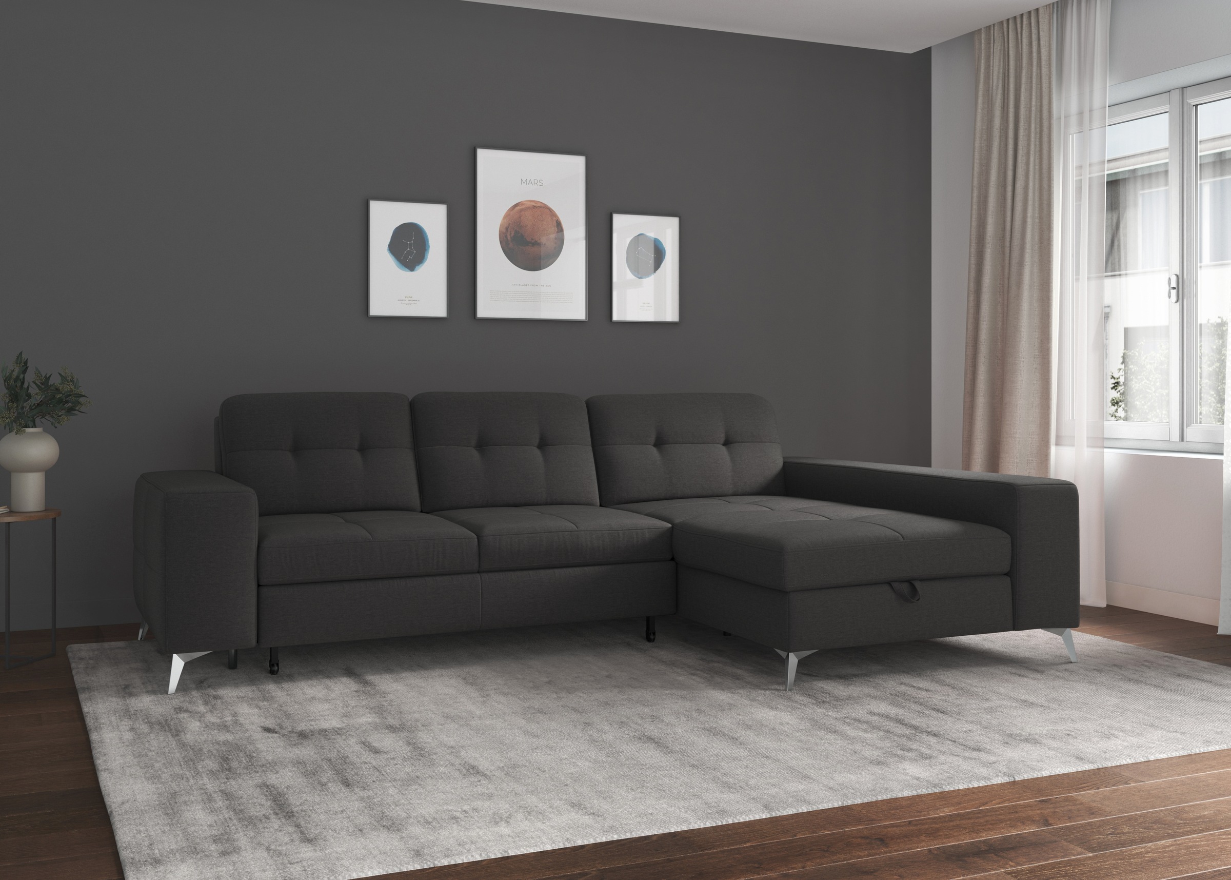 sit&more Ecksofa "Baviene L-Form" inklusive Sitztiefenverstellung und Feder günstig online kaufen