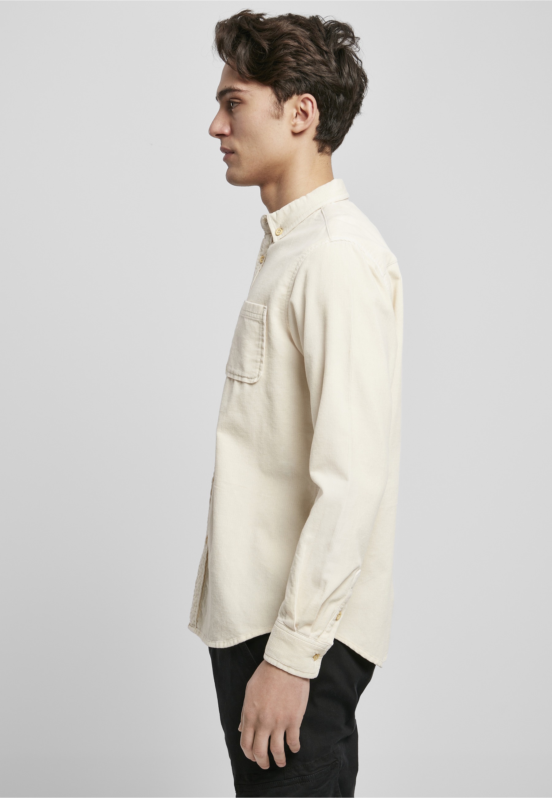 URBAN CLASSICS Langarmhemd »Urban Classics Herren Corduroy Shirt« 1 Stk.