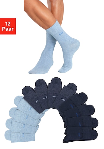 Socken, (Packung, 12 Paar)