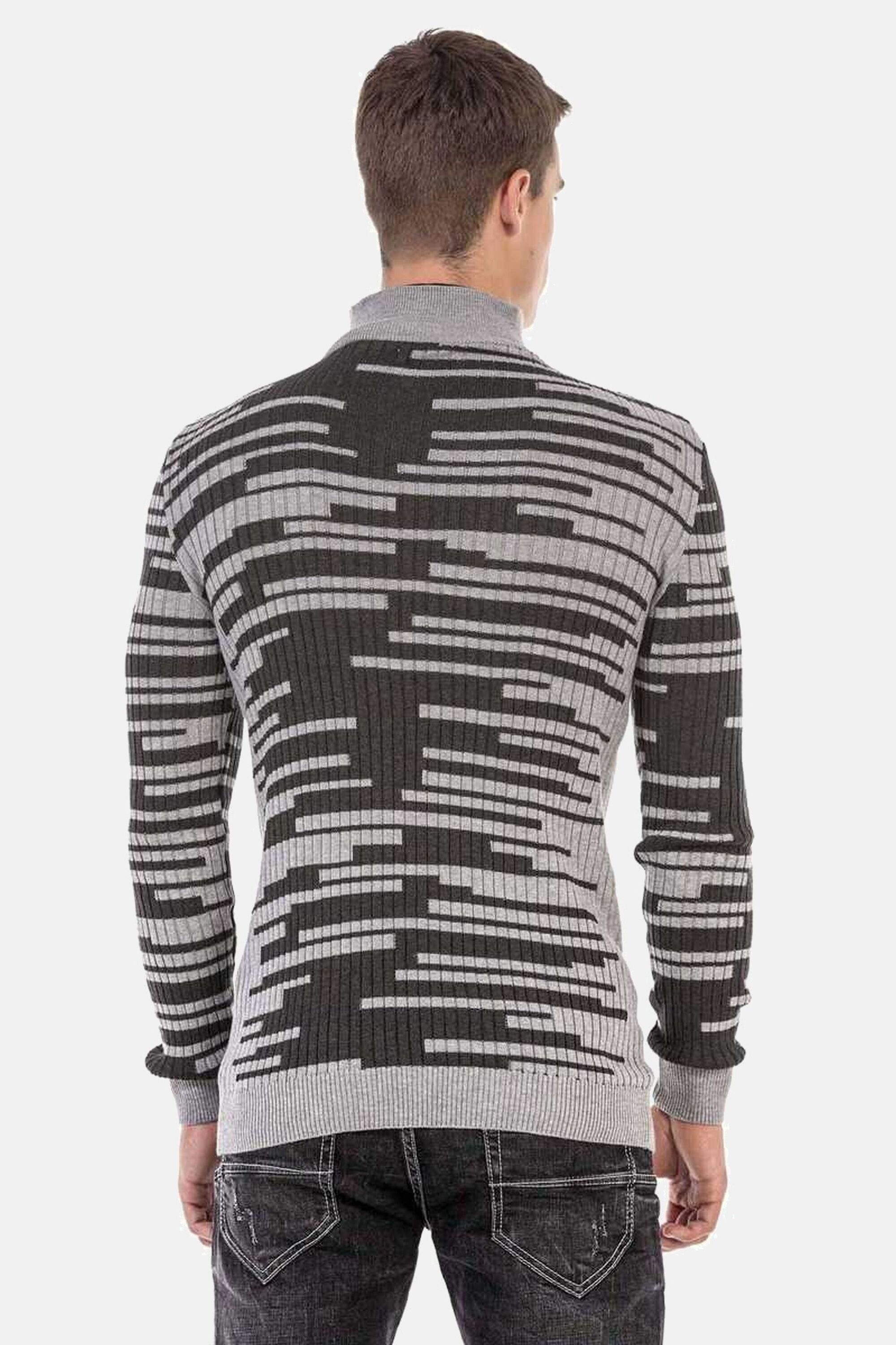 Cipo & Baxx Stehkragenpullover "Pullover", 1 Stk. mit Schnallenverschluss, günstig online kaufen