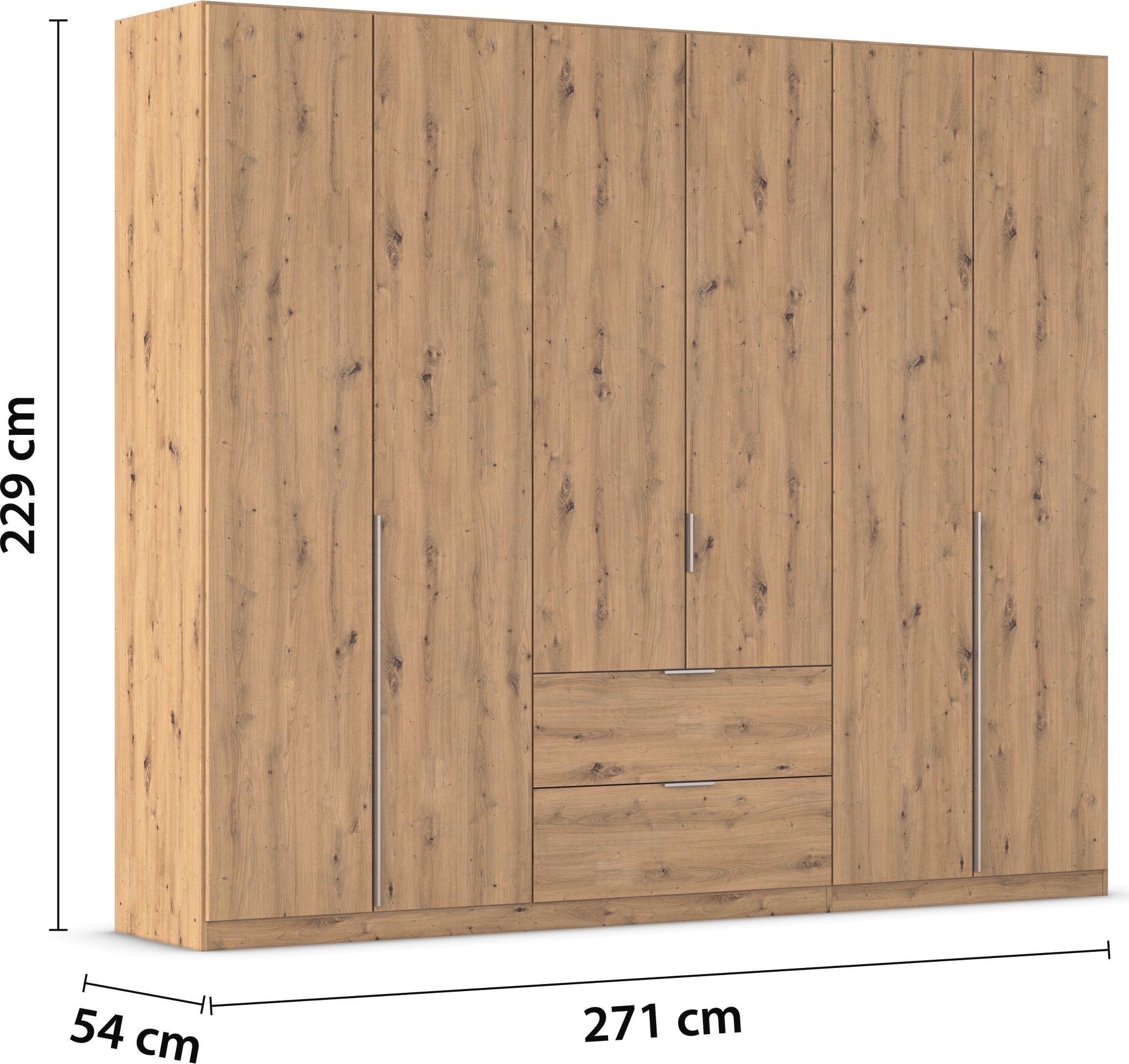 rauch Drehtürenschrank »Kleiderschrank Schrank Garderobe AGORDO mit Dekor- oder Hochglanzfront«, mit Außenschubkästen, in 6 Breiten und 2 Höhen MADE IN GERMANY