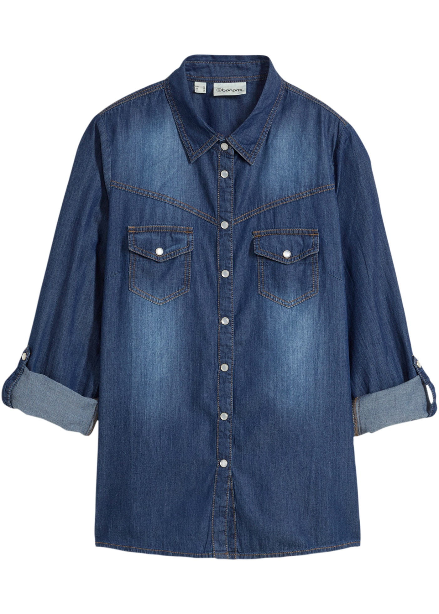 bonprix Jeansbluse , Jeanshemd
