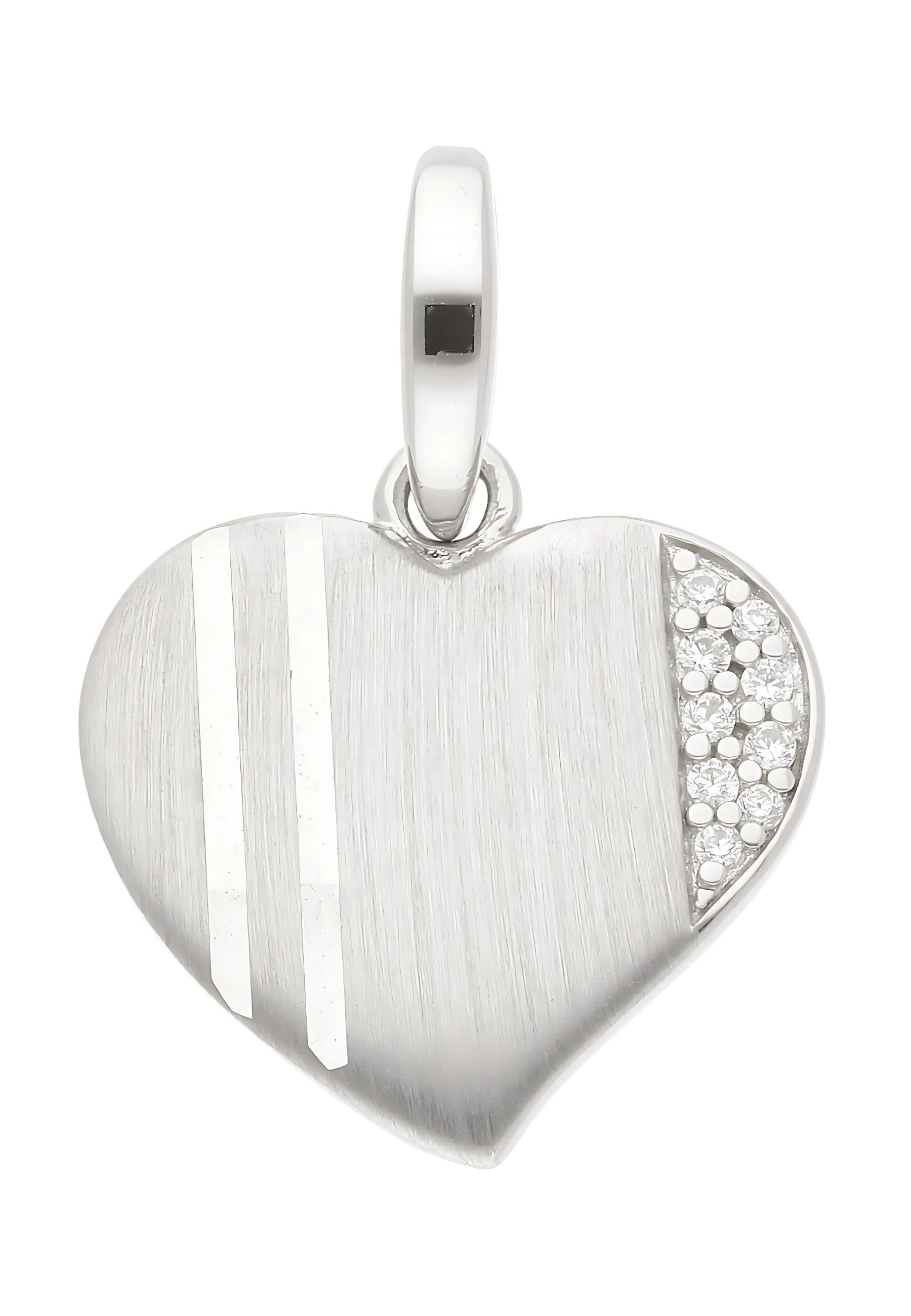 Kettenanhänger ADELIA ́S "Anhänger 925 Silber mit Zirkonia", silber, Schmuckanhänger, Damen, mit Zirkonia, Silber 925 (Sterlingsilber), Kettenanhänger