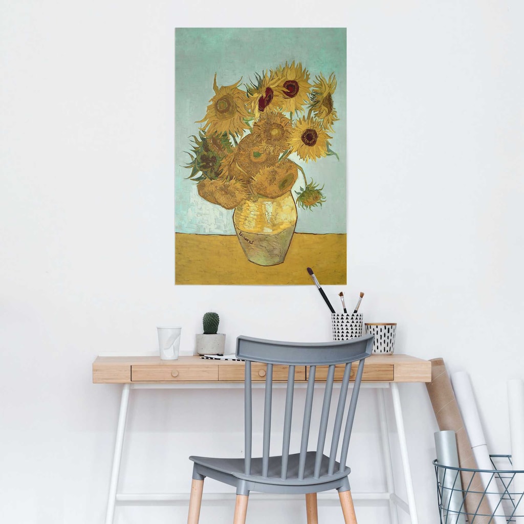 Reinders! Poster »Sonnenblumen Vincent van Gogh - Blüte - Pflanze - Berühmtes Gemälde«, (1 St.)