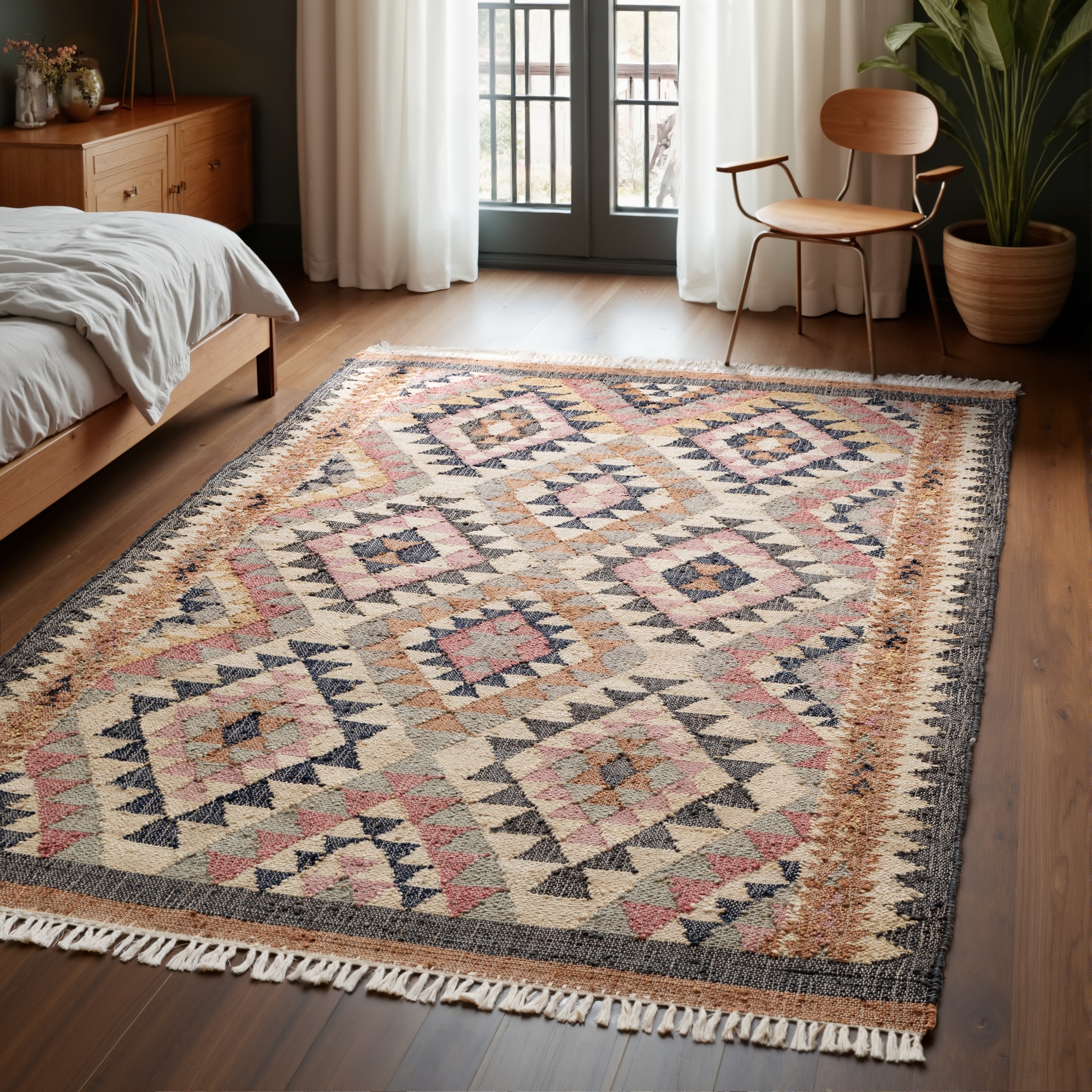 ELLE DECORATION Teppich "Kelim Parsa" rechteckig 3 mm Höhe Jute, Baumwolle, günstig online kaufen