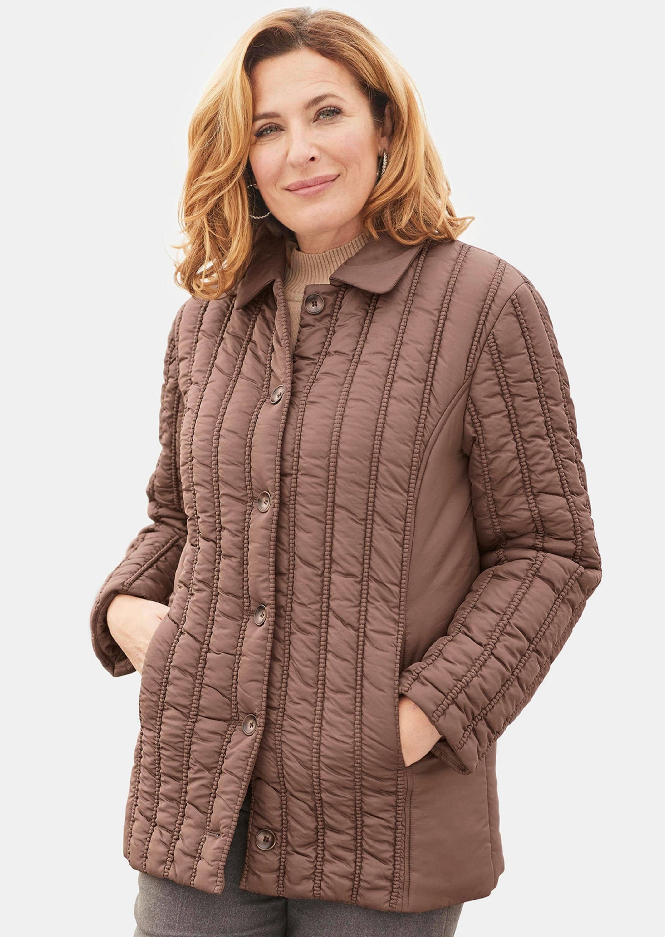 GOLDNER Steppjacke »Steppjacke Jacke mit aufwendiger Längssteppung«