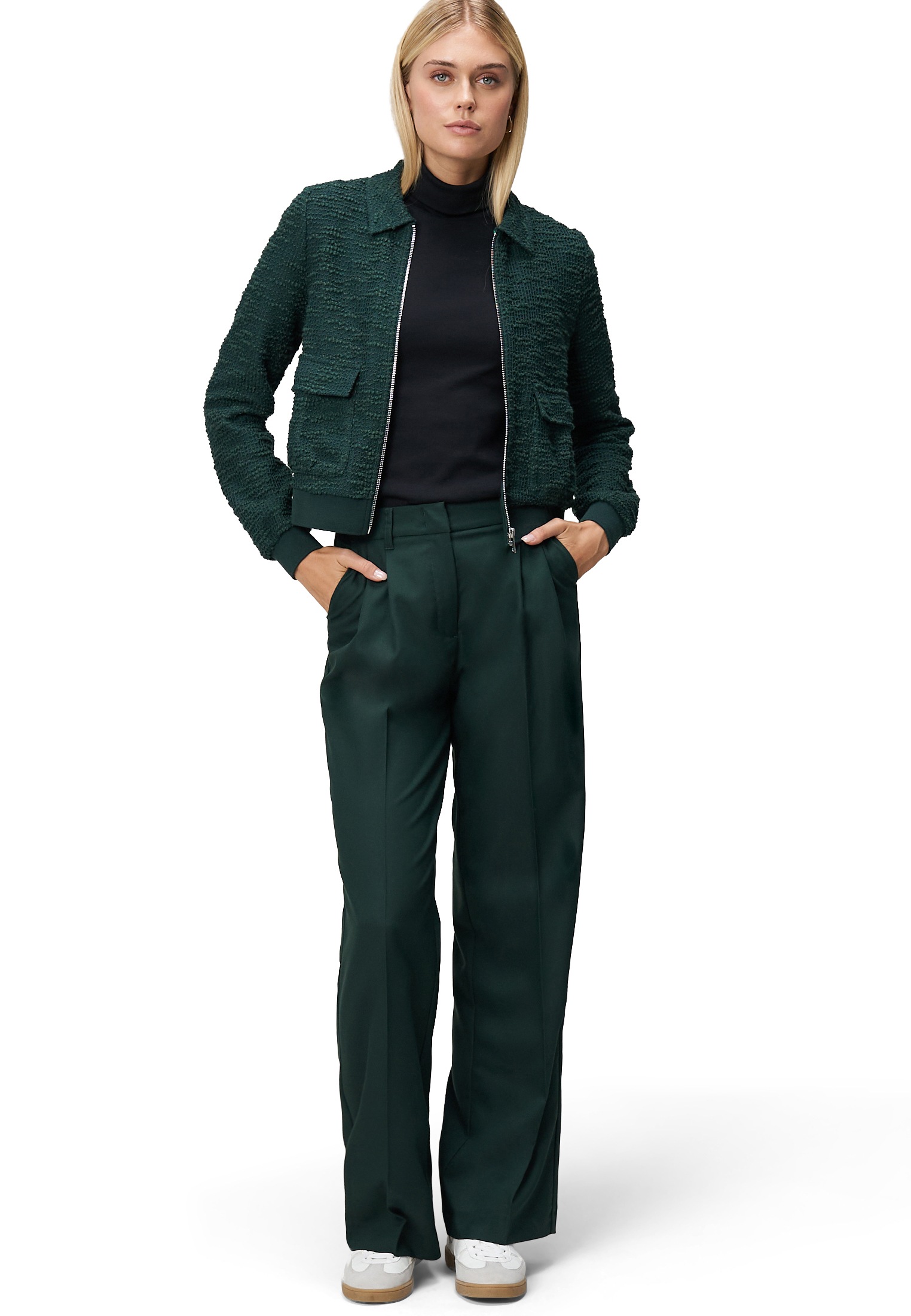 Zero Jackenblazer »zero Damen Bouclè -Jacke mit Reißverschluss«, weiteres Detail