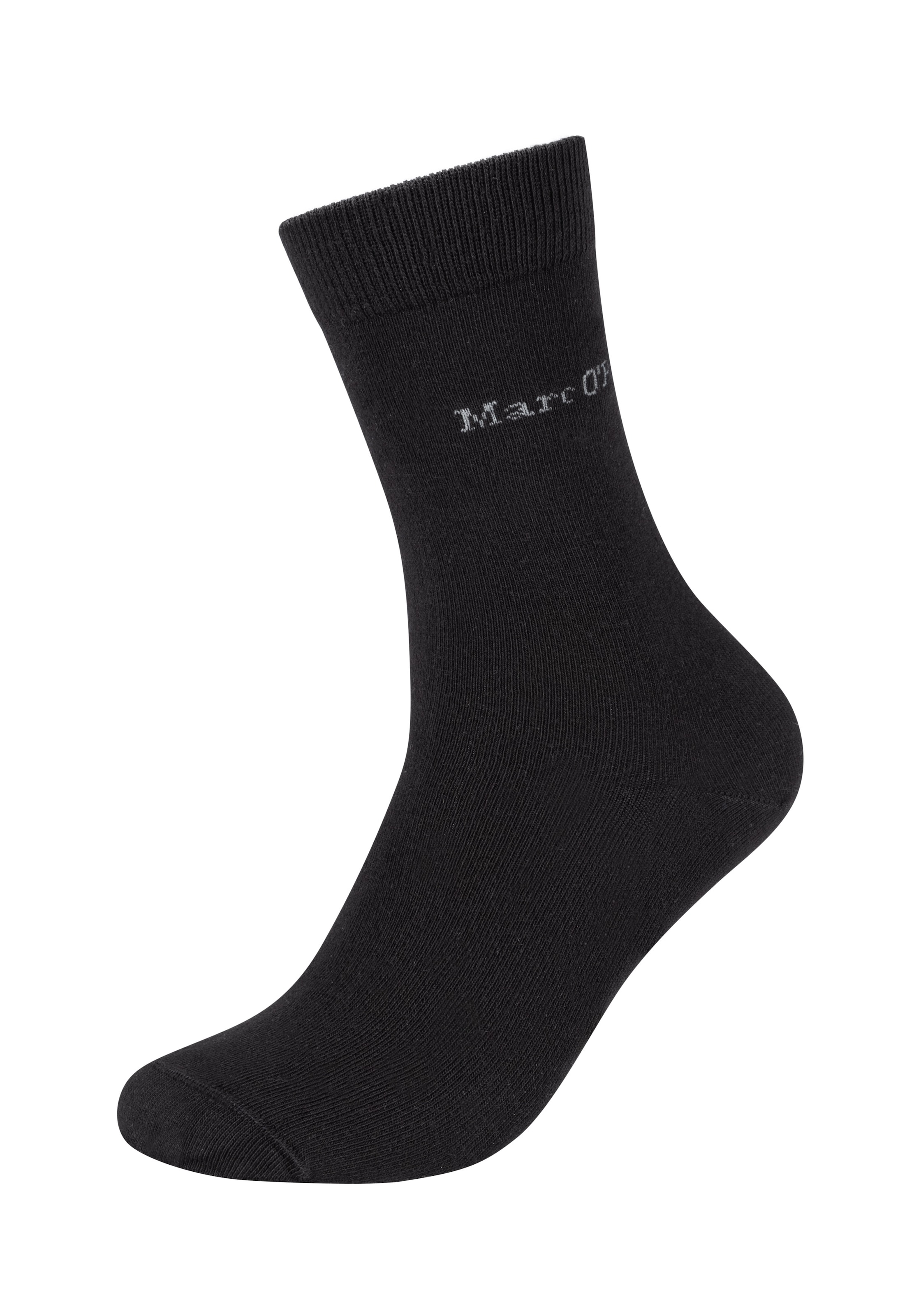 Marc O'Polo Socken 3 Paar,  aus gekämmter Baumwolle, mit handgekettelter Zehennaht