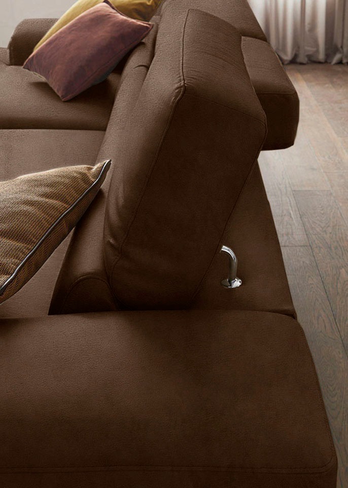 Thumbnail - W.SCHILLIG Ecksofa "piedroo, Designsofa mit tollem Sitzkomfort, bequem und elegant, L-Form", Kopfteilverstellung, wahlwe...