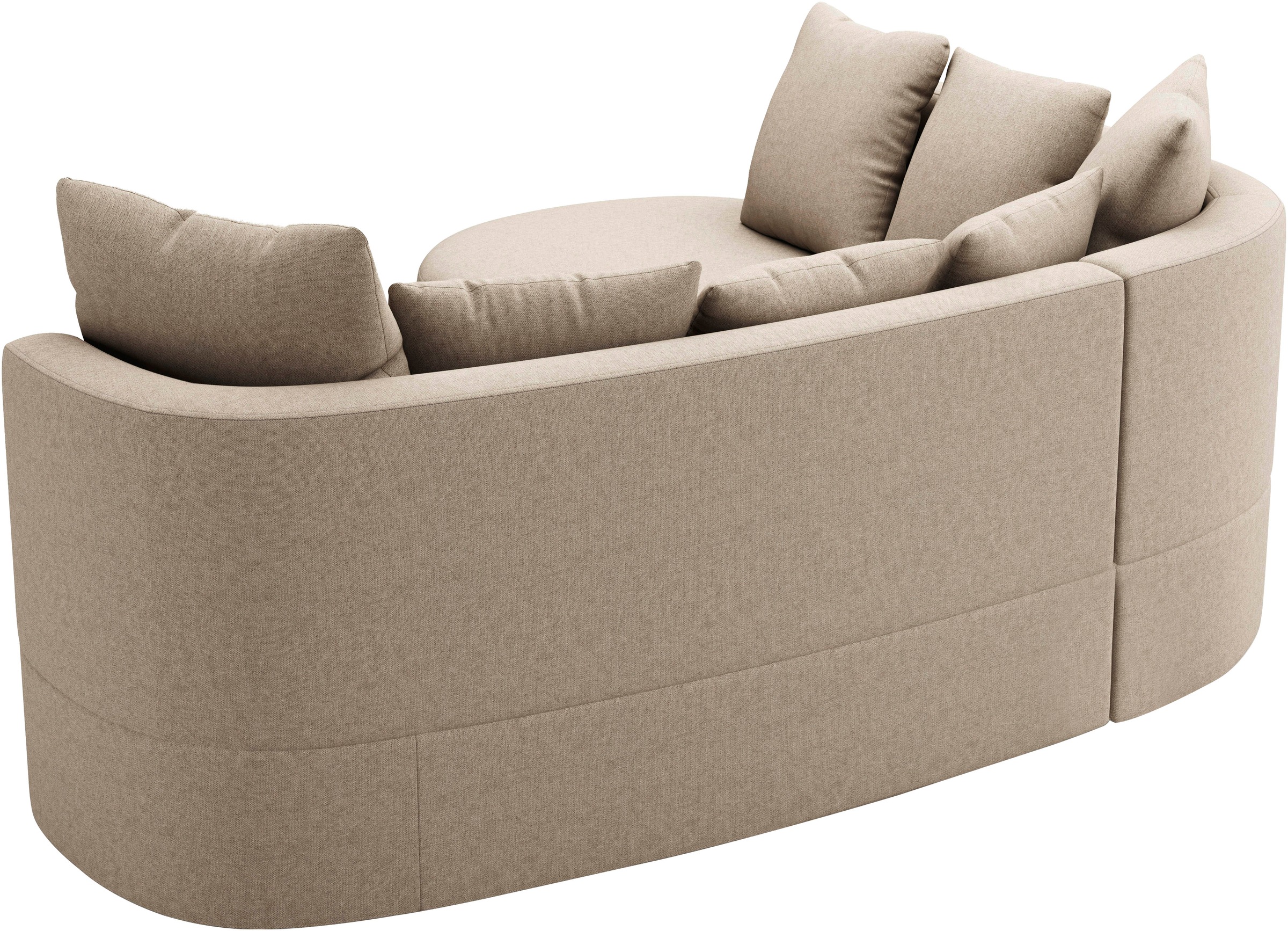 sit&more Ecksofa »Samba L-Form«, moderne organische Form, inkl. 7 loser Rückenkissen