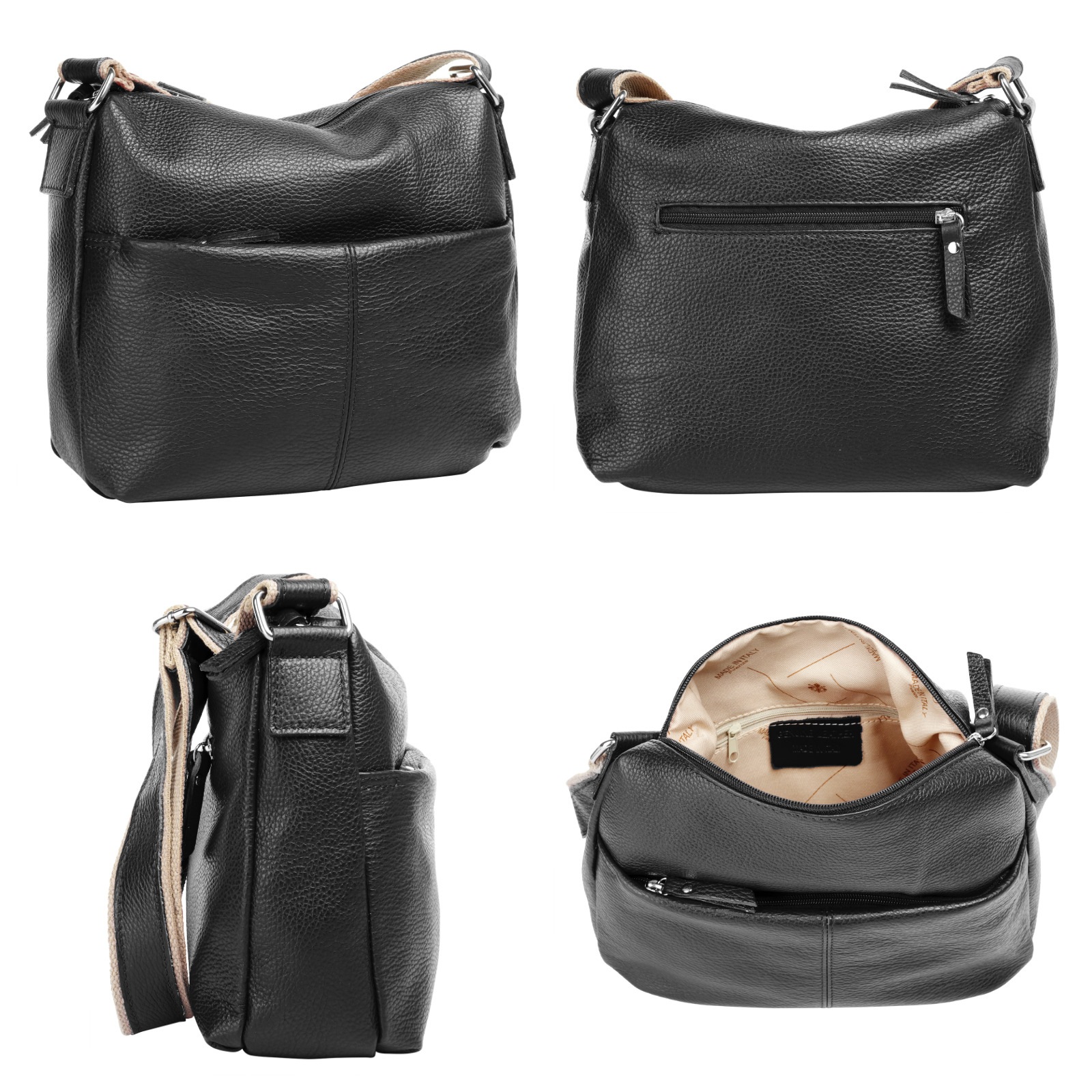 Samantha Look Umhängetasche echt Leder, Made in Italy günstig online kaufen