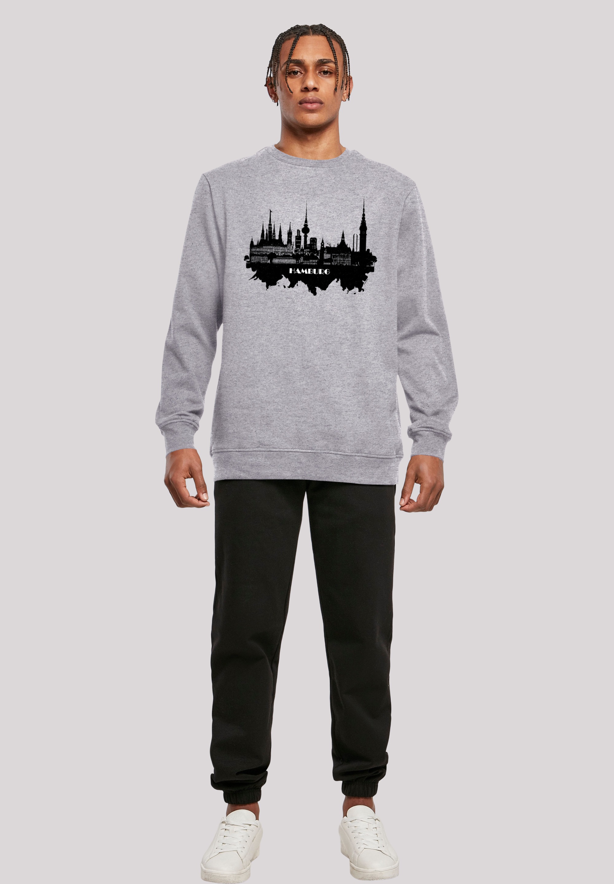 F4NT4STIC Kapuzenpullover »Cities Collection - Hamburg skyline«, Print