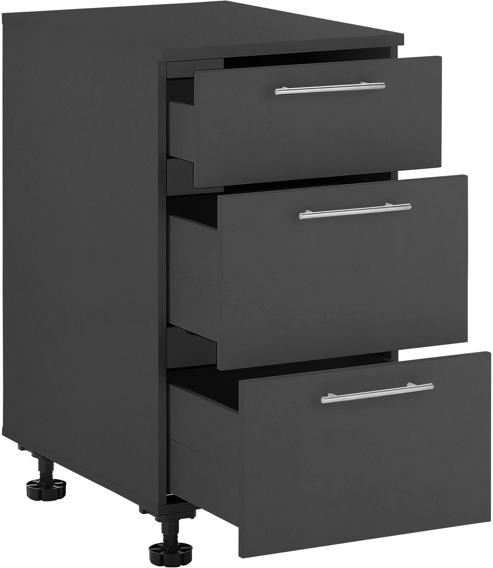Laundreezy Unterschrank »Laundreezy, Unterschrank BxHxT 50x92x68 cm« 1 Stk. tlg. Breite 50cm, Softclose, 3 Auszüge, höhenverstellbare Füße