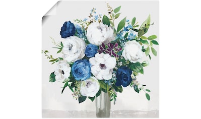 Artland Wandbild »Weiß-Blaue Symphonie«, Blumenbilder, (1 St.), in vielen Größen &... kaufen