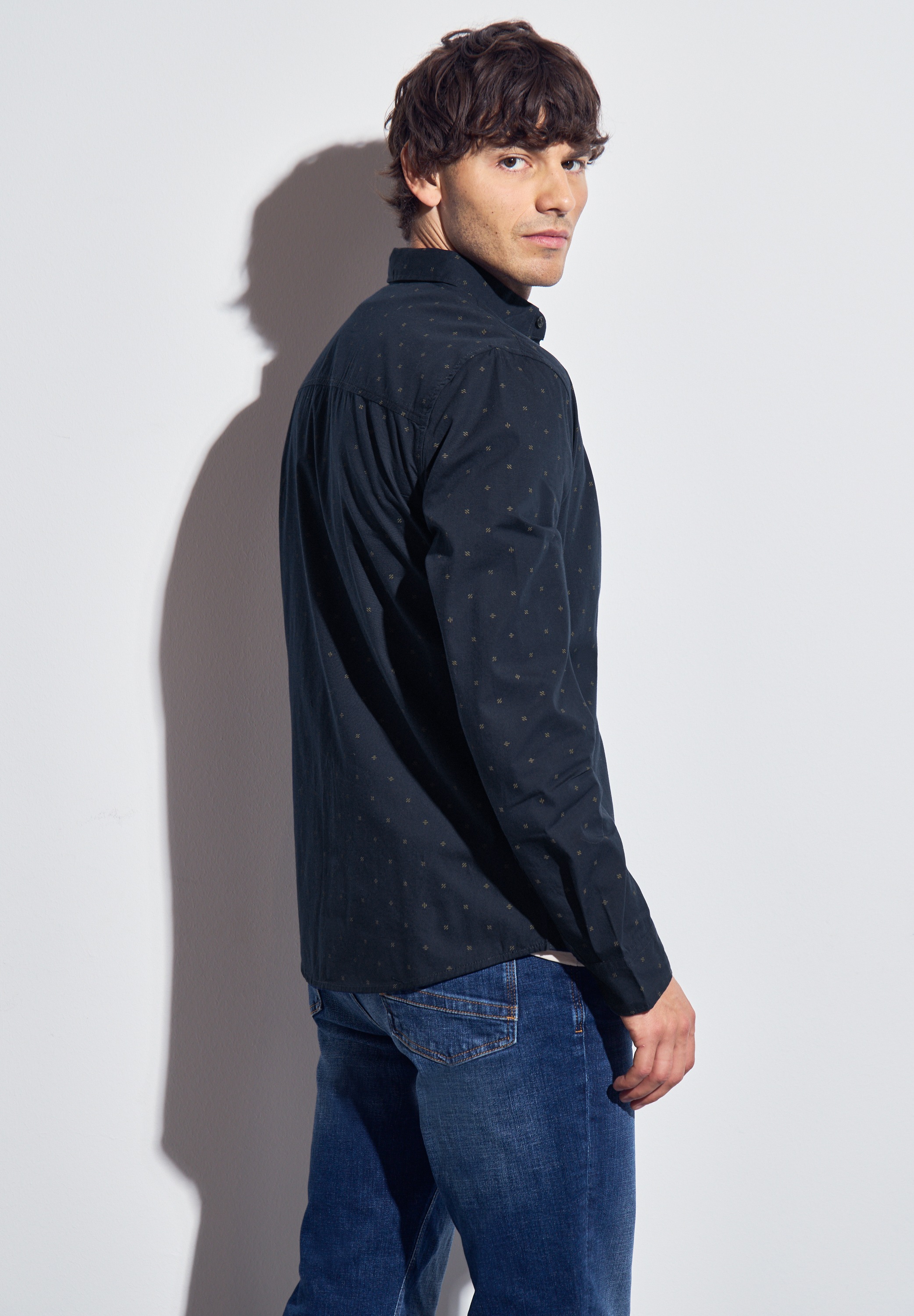 STREET ONE MEN Langarmhemd, aus reiner Baumwolle günstig online kaufen