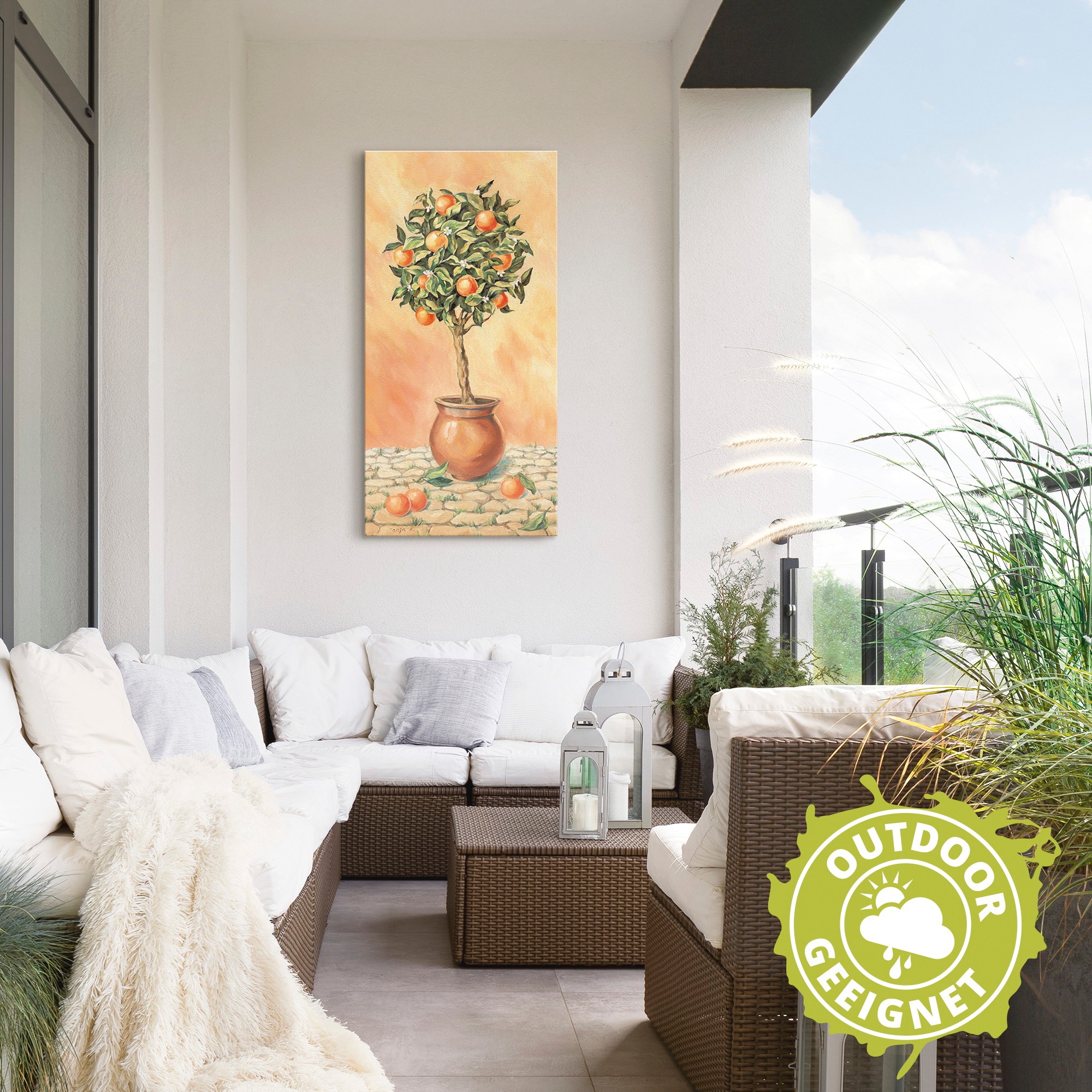 Artland Wandbild »Orangenbaum I«, Pflanzen, (1 St.), als Alubild, Outdoorbild, Leinwandbild, Wandaufkleber, versch. Größen