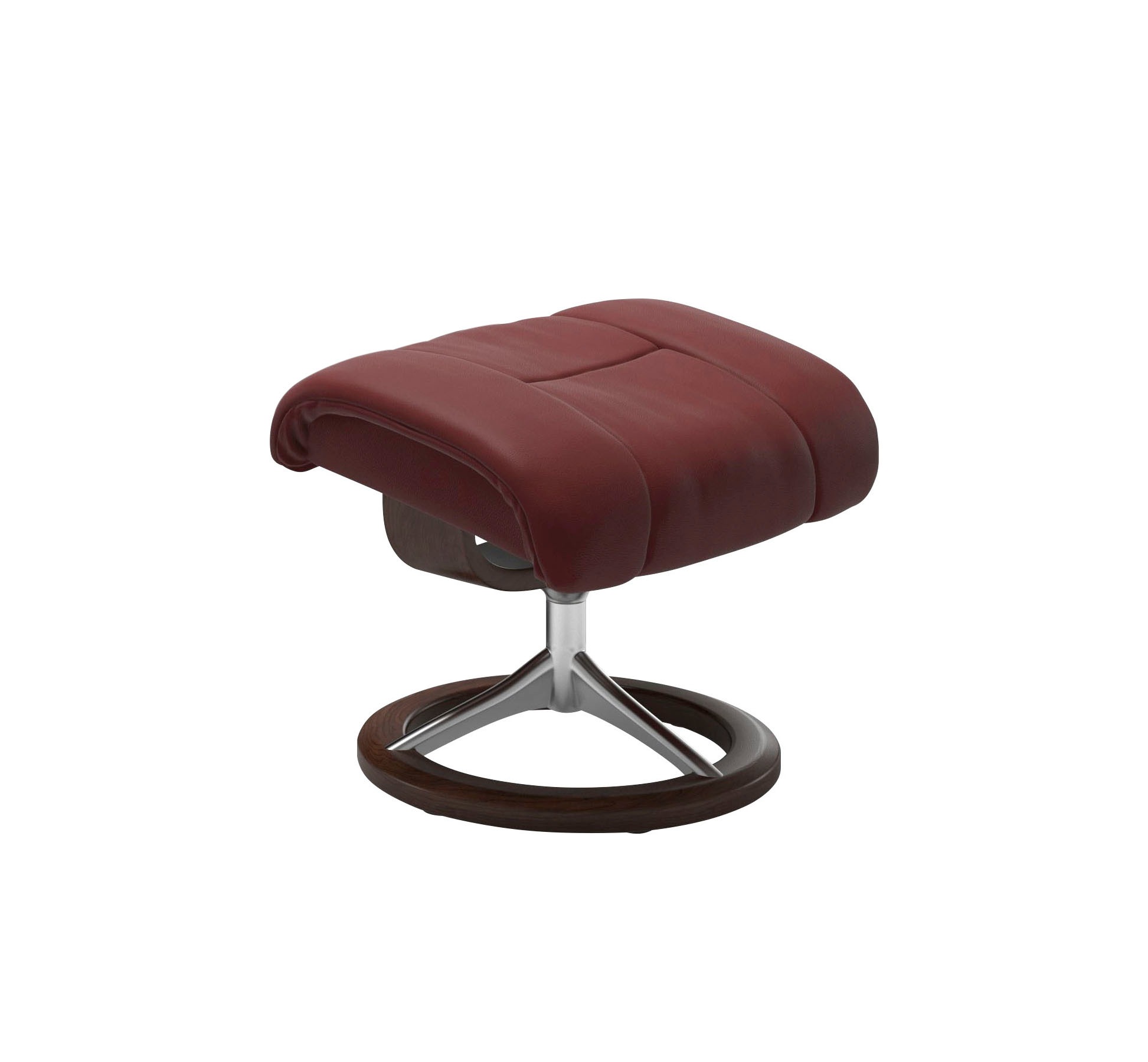 Stressless® Relaxsessel »Reno«, (Set, Relaxsessel mit Hocker), mit Hocker, mit Signature Base, Größe S, M & L, Gestell Braun