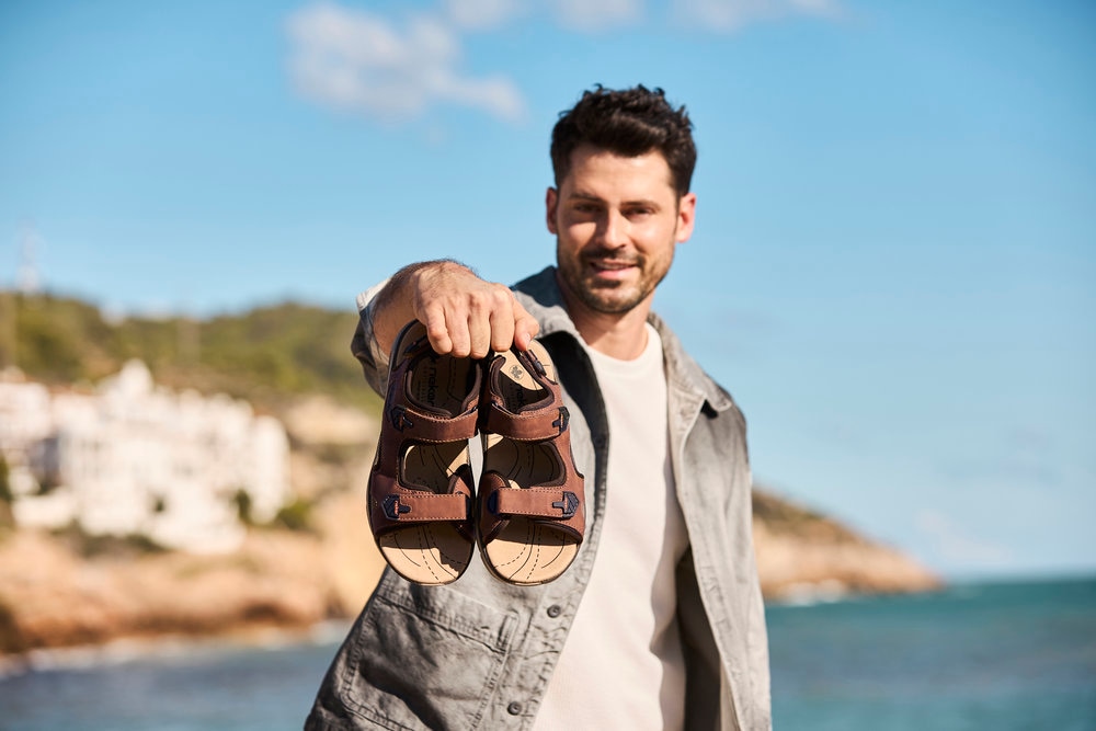 Rieker Sandale, Trekkingsandale, Outdoorsandale, Sommerschuh mit Klettverschlüssen