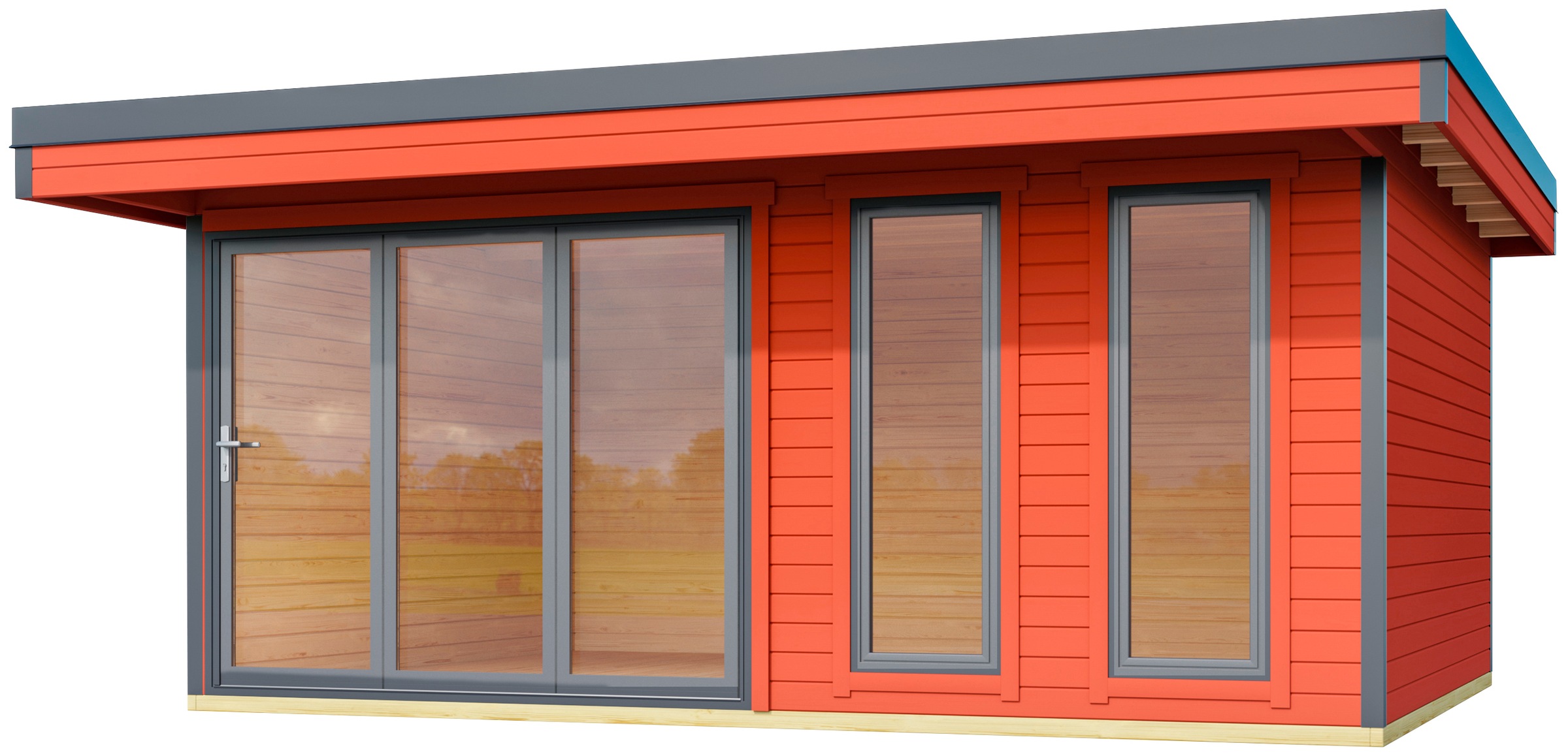 LASITA MAJA Gartenhaus "DOMEO 8 SCHWEDENROT/ANTHRAZIT", (Set), Fundamentmas günstig online kaufen