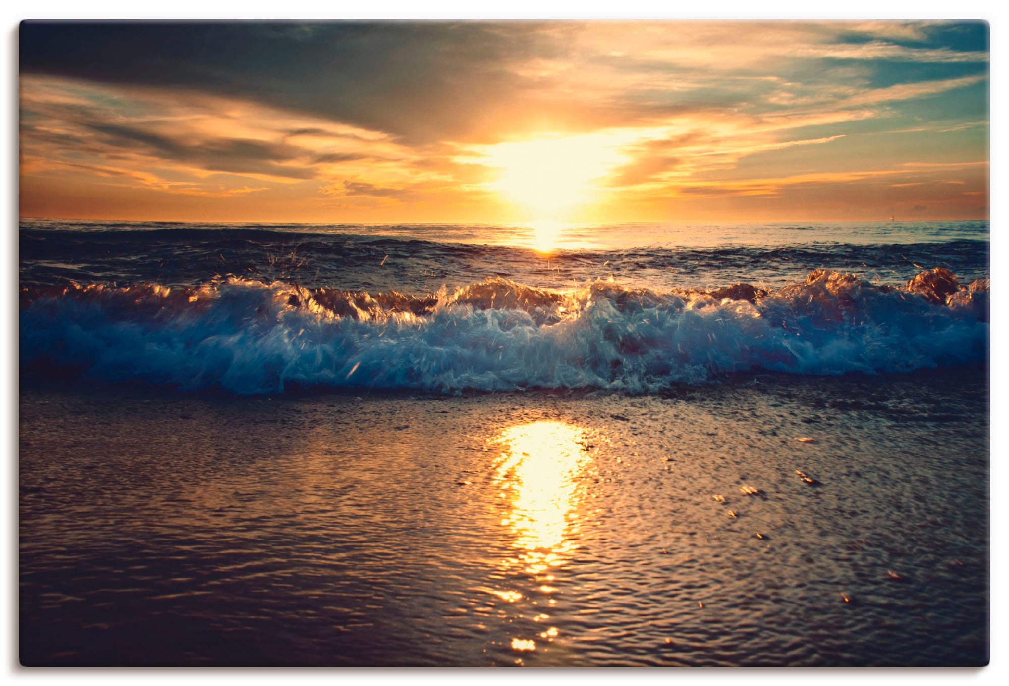 Wandbild »Sonnenuntergang am Meer«, Gewässer, (1 St.), als Alubild, Outdoorbild,...