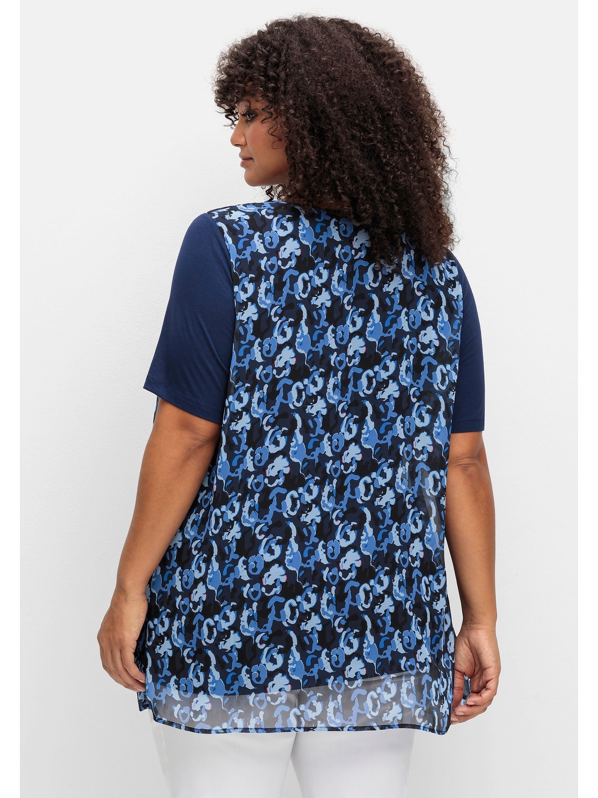 Sheego Blusenshirt »Große Größen«, aus Jersey und Chiffon