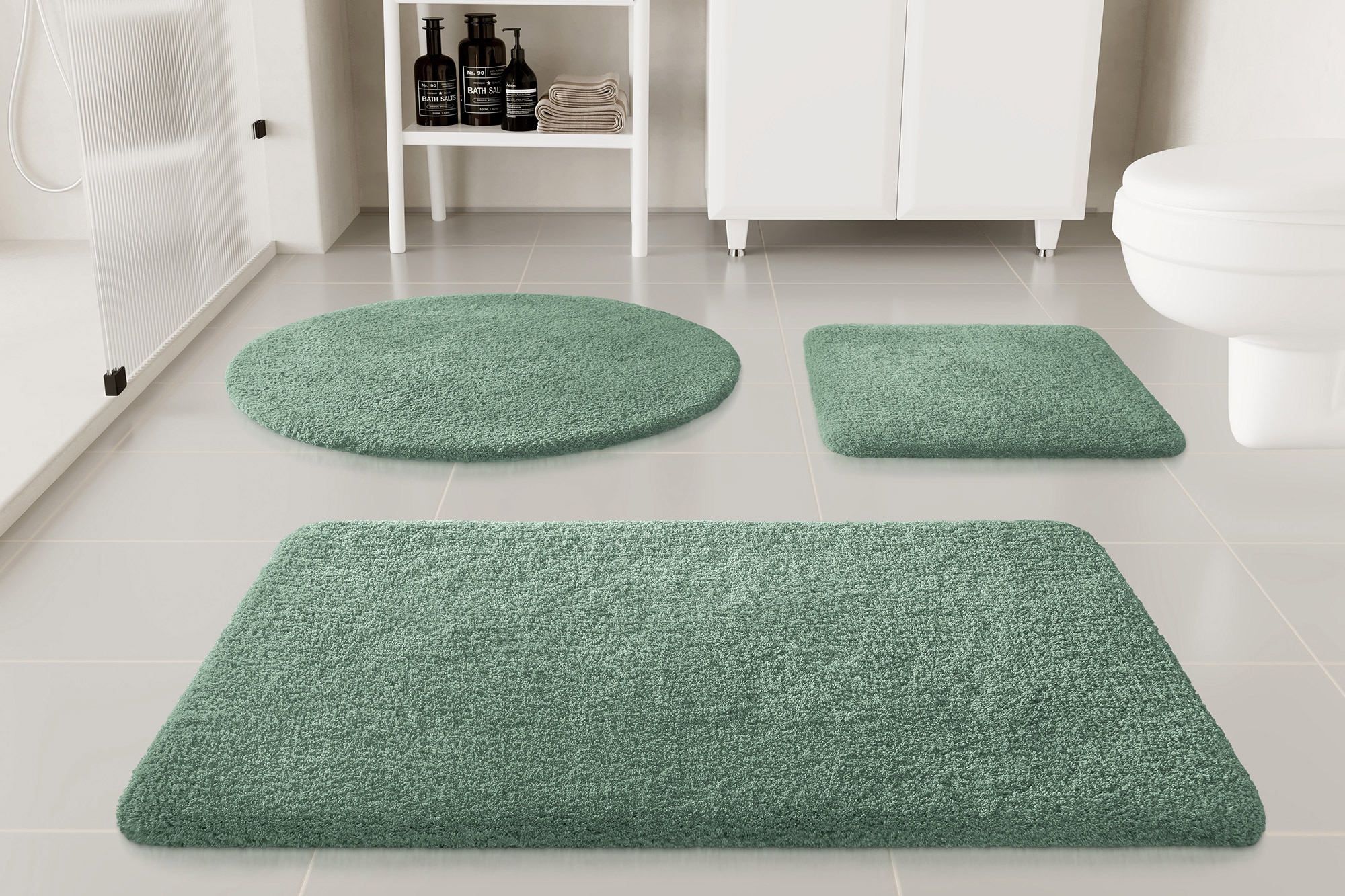OTTO home Badematte »Kaarin«, rutschhemmend beschichtet, schnell trocknend, Badteppich, getuftet, flauschig, hochflor, große Farbauswahl