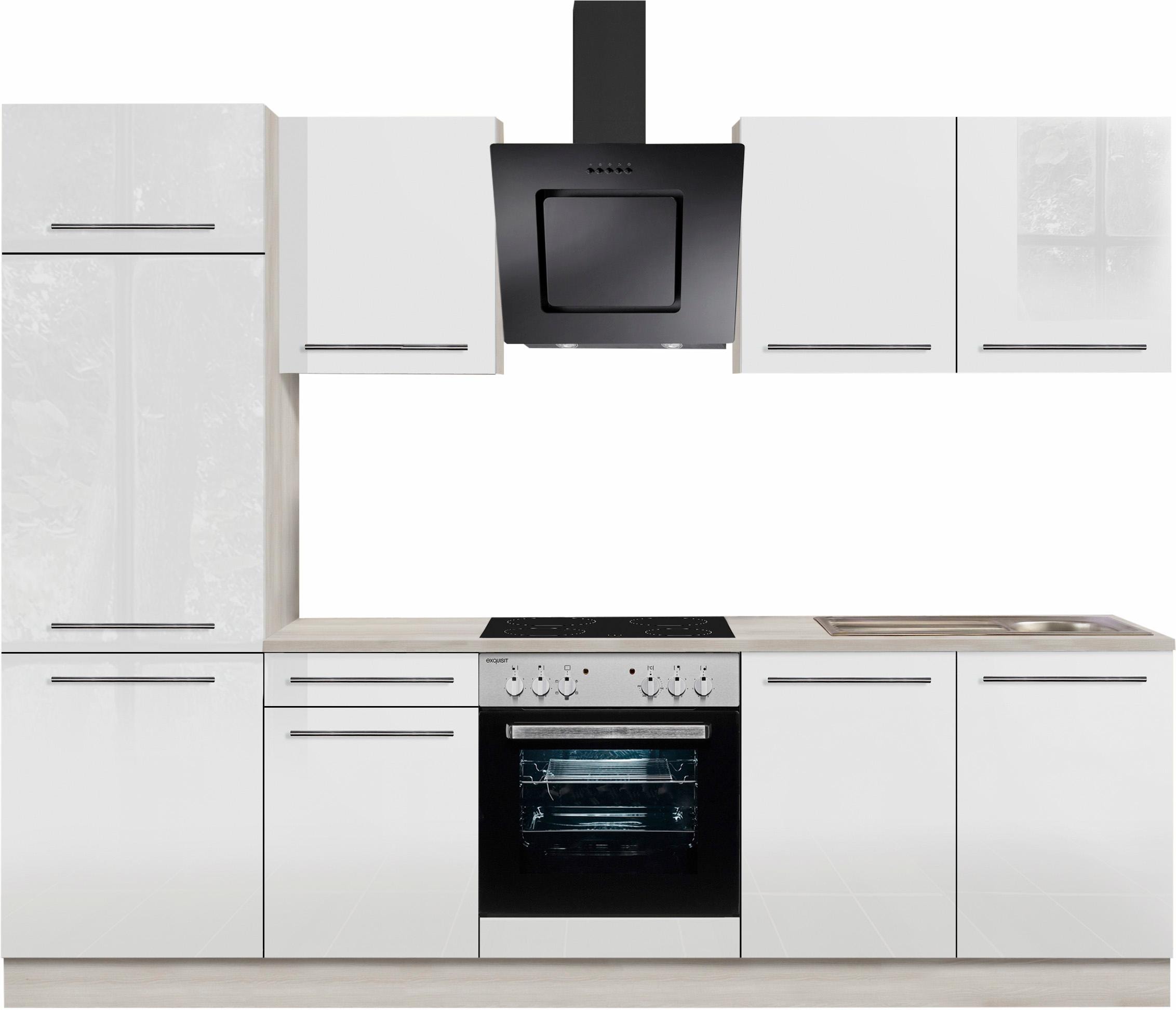 OPTIFIT Küchenzeile »Bern«, mit E-Geräten, Füße, gedämpfte höhenverstellbare cm, Türen BAUR Breite | bestellen 270